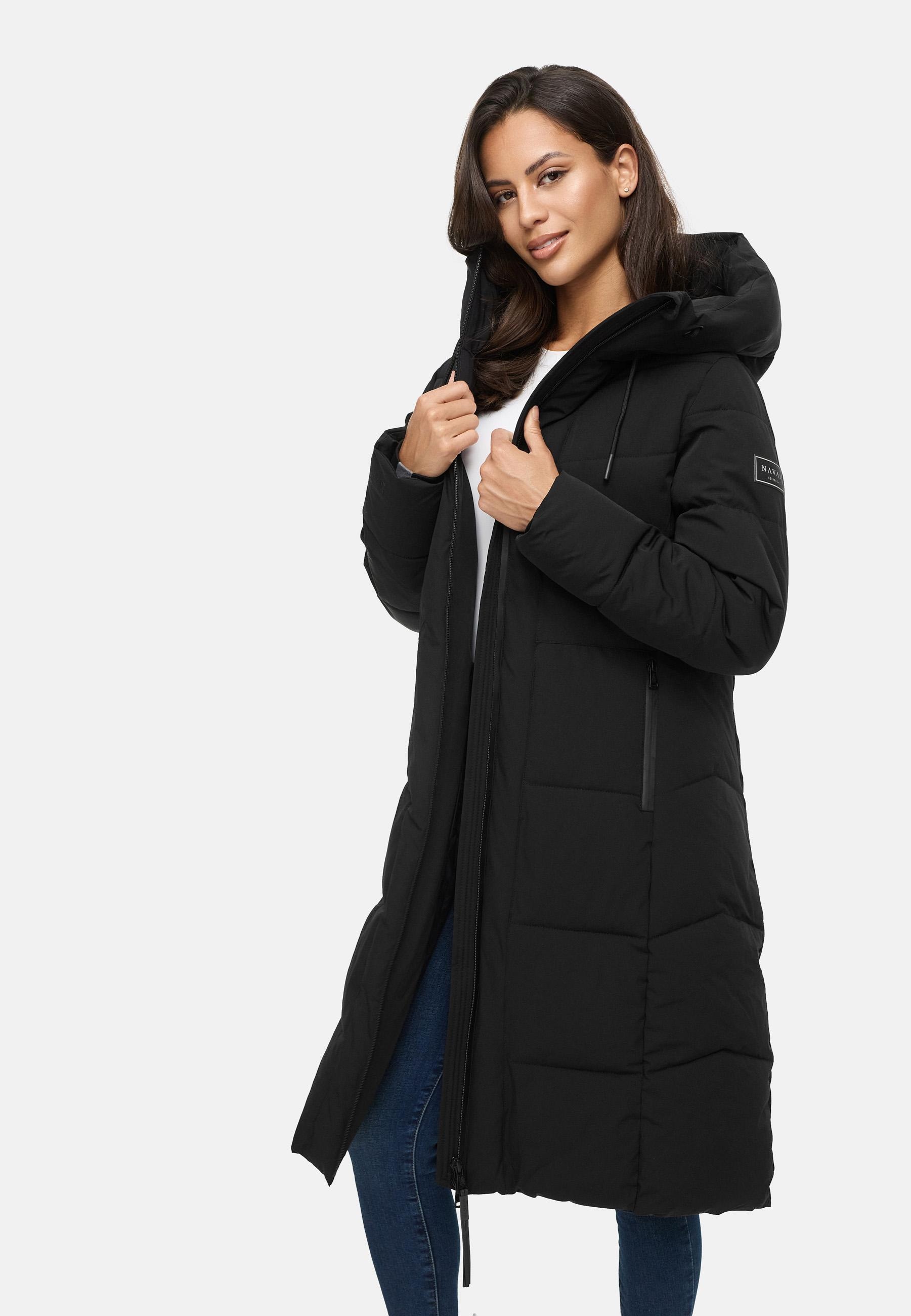Navahoo Steppmantel »Schokokuss XIV«, Warmer Damen gesteppter Wintermantel mit Kapuze