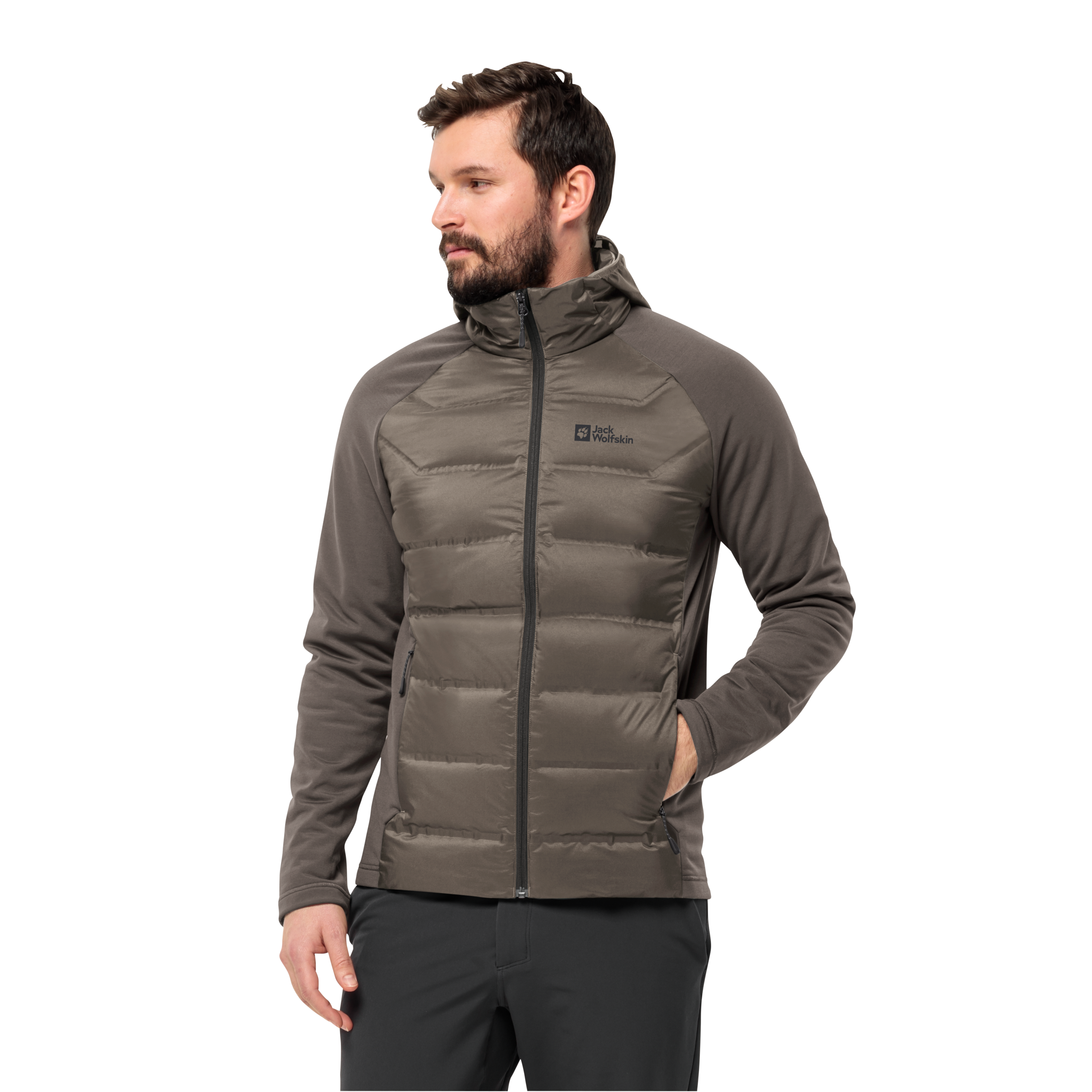 Jack Wolfskin Fleecejacke "TASMAN DOWN HYBRID M", mit Kapuze, wärmende Hybr günstig online kaufen