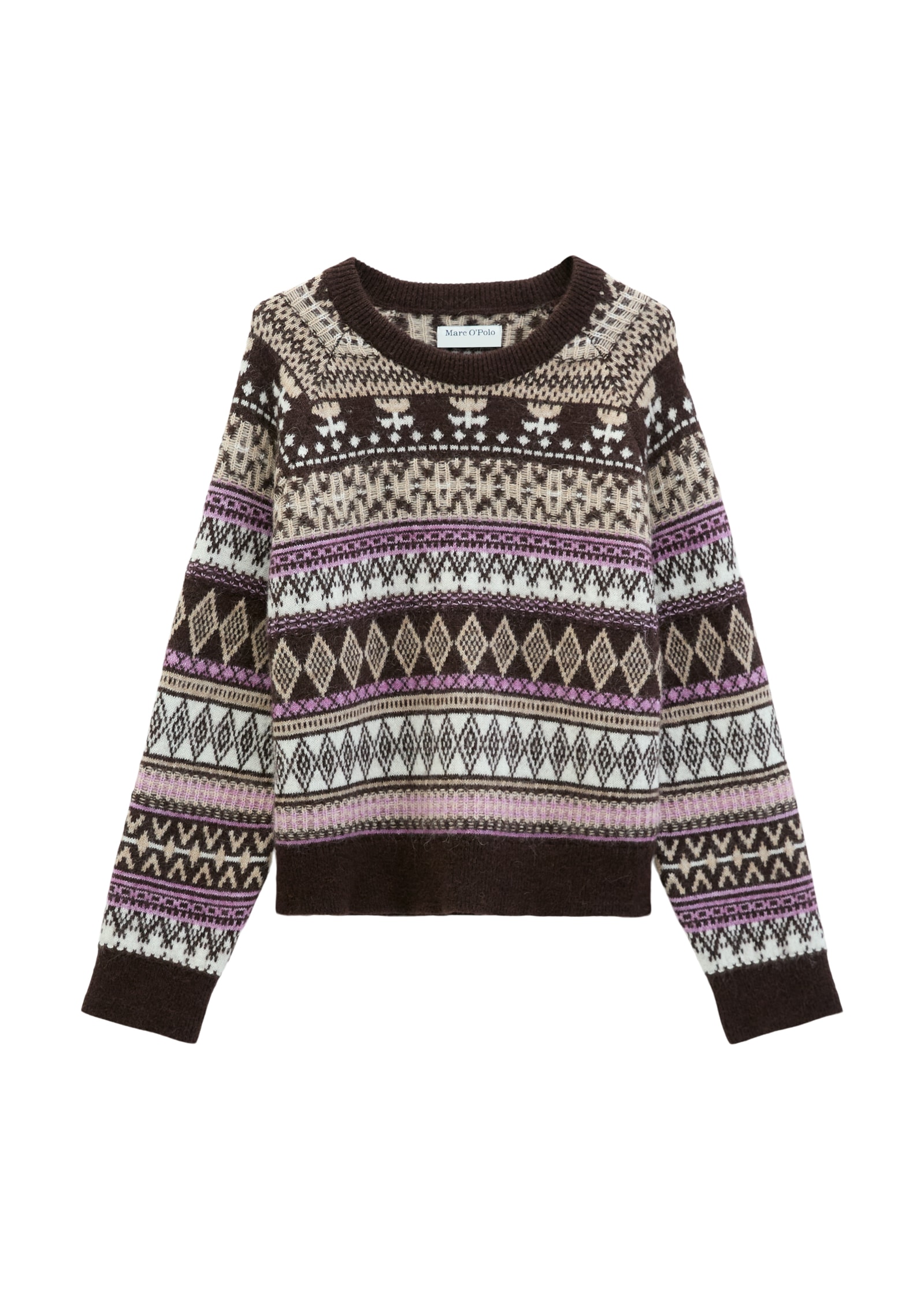 Marc OPolo DENIM Strickpullover cropped aus softem Alpakawolle-Schurwolle-Viskose-Mix