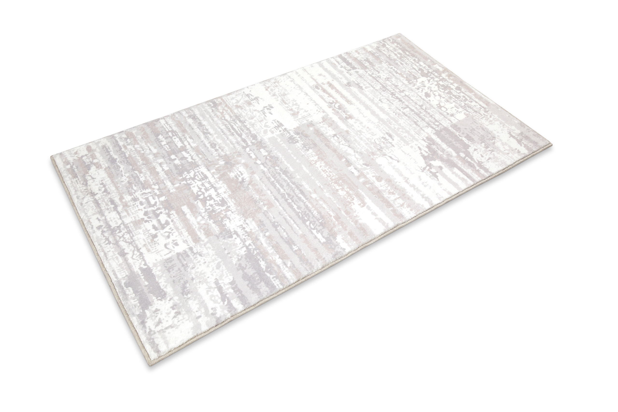 Badematte WECON HOME, H:5mm, weiß, Polyester, Badematten, "Mauri", Vintage Design, waschbar, rutschfest, schnell trocknend, Badteppich