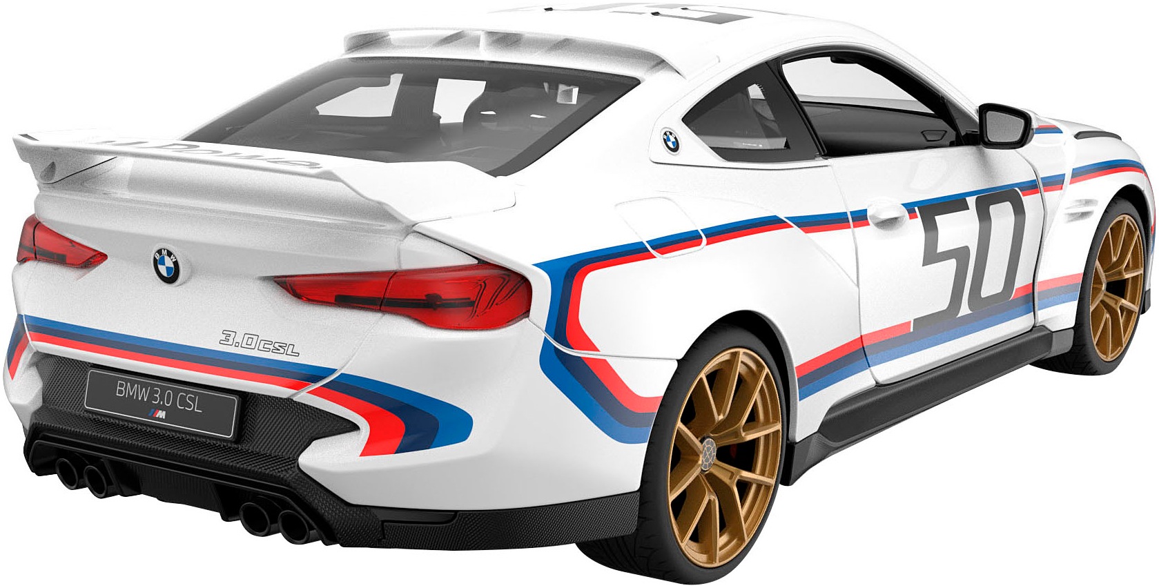 Jamara RC-Auto »BMW 3.0 CSL 1:14 weiß 2,4GHz Tür manuell«, im Maßstab 1:14, mit LED Beleuchtung