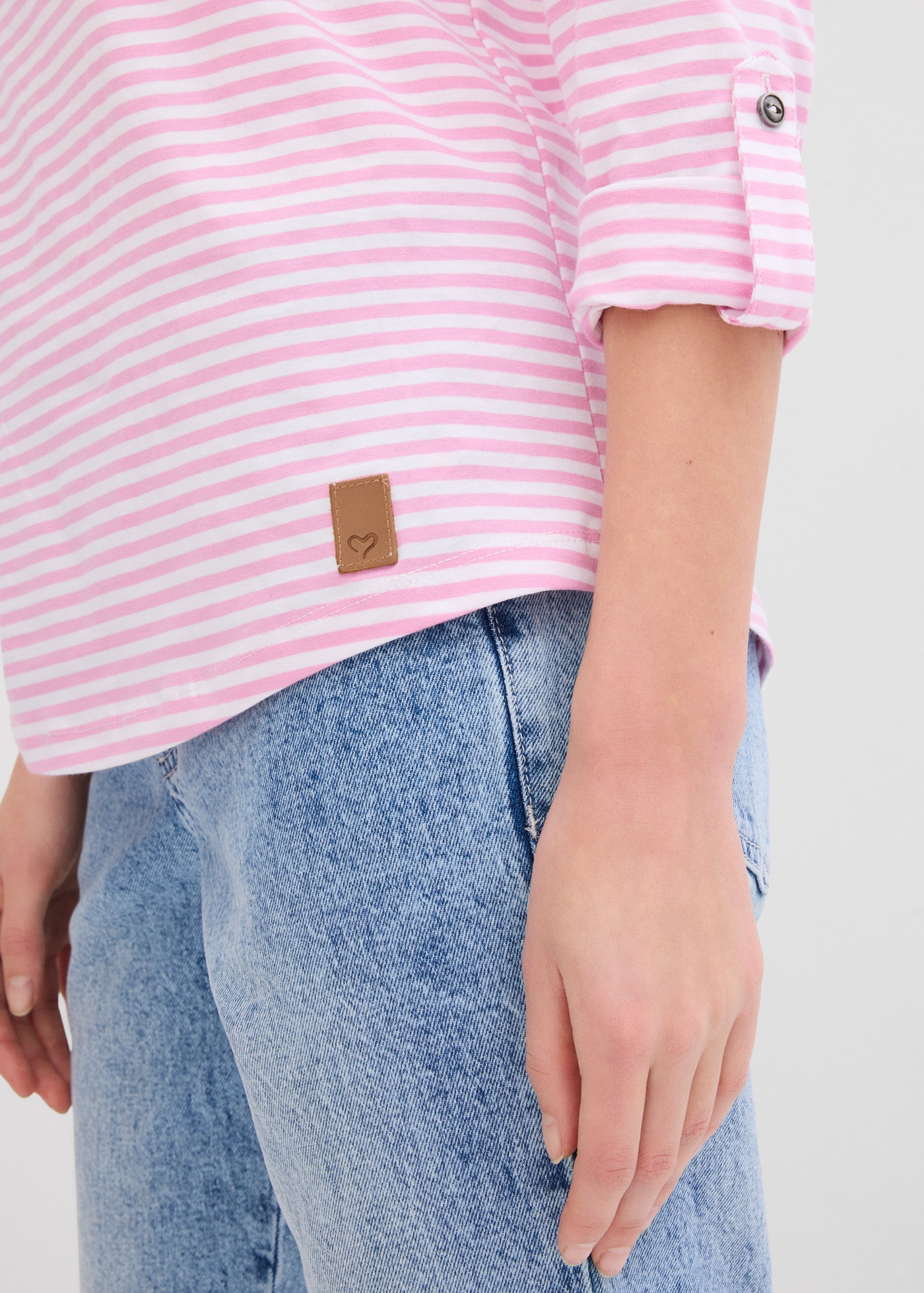 bonprix Langarmshirt »Langarmshirt aus reiner Baumwolle« bequeme Passform, Langarm, für Alltag, aus reiner Baumwolle