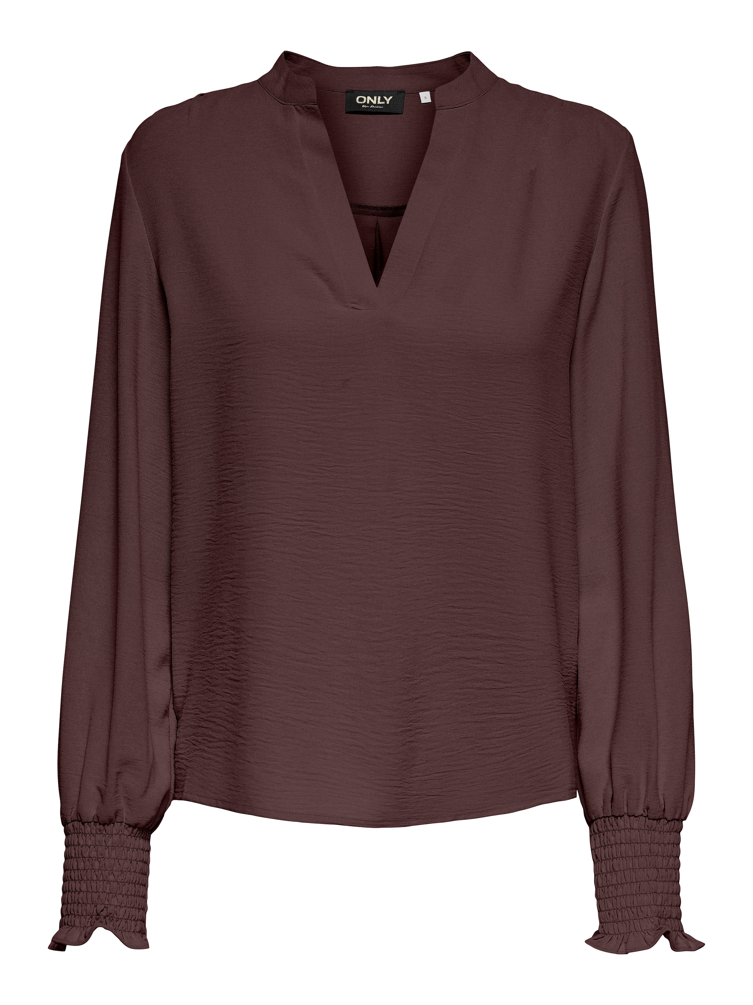 ONLY Blusenshirt "ONLMETTE V-NECK LS SMOCK TOP NOOS WVN" günstig online kaufen
