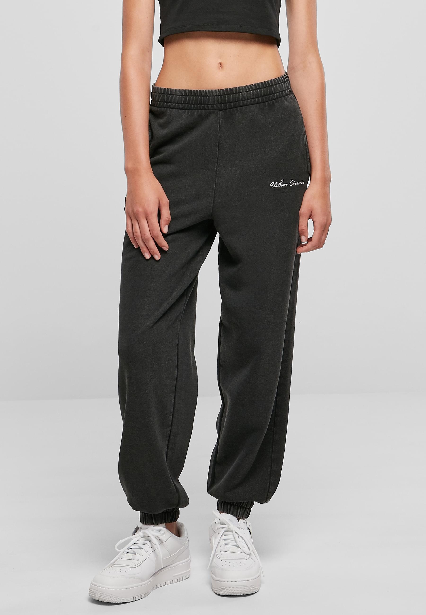 URBAN CLASSICS Jogginghose »Urban Classics Damen Ladies Small Embroidery Terry Pants«, (1 tlg.)