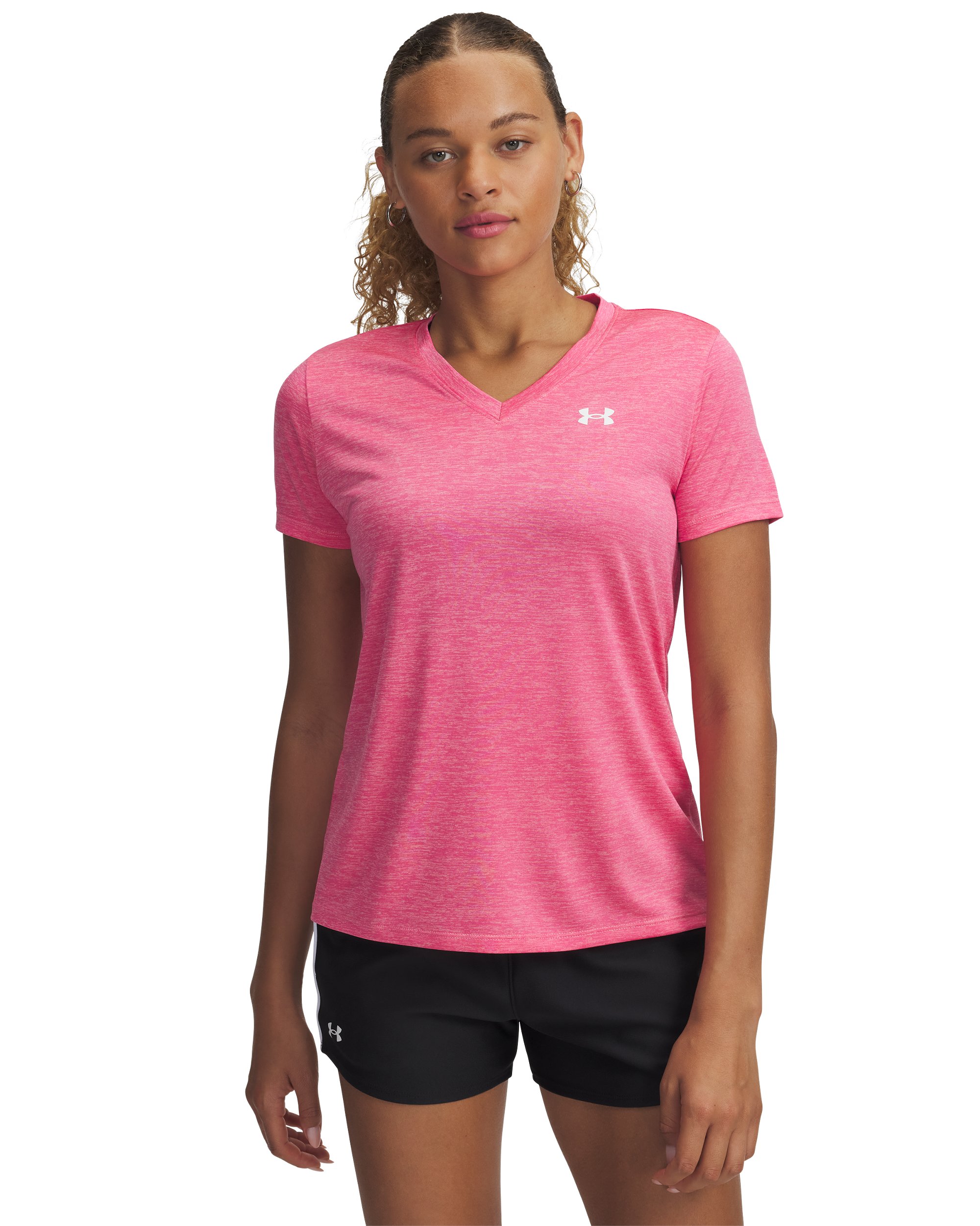 Under Armour Trainingsshirt "TECH SSV- TWIST" mit V-Ausschnitt, Kurzarm-Design, schnell trocknend, atmungsaktiv