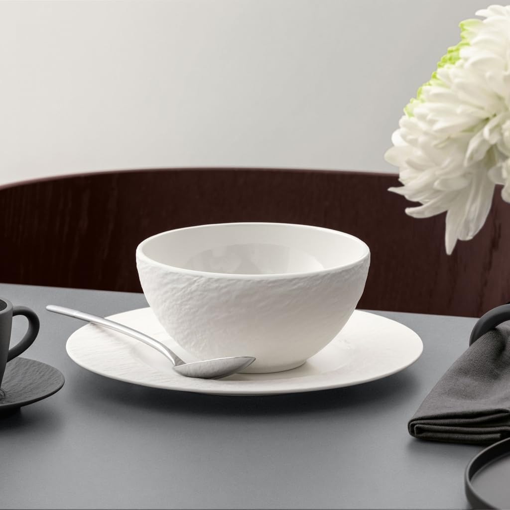 Villeroy & Boch Geschirr-Set »Basic-Set Manufacture Ice 6er Set weiß« Spülmaschinengeeignet, Mikrowellenfest