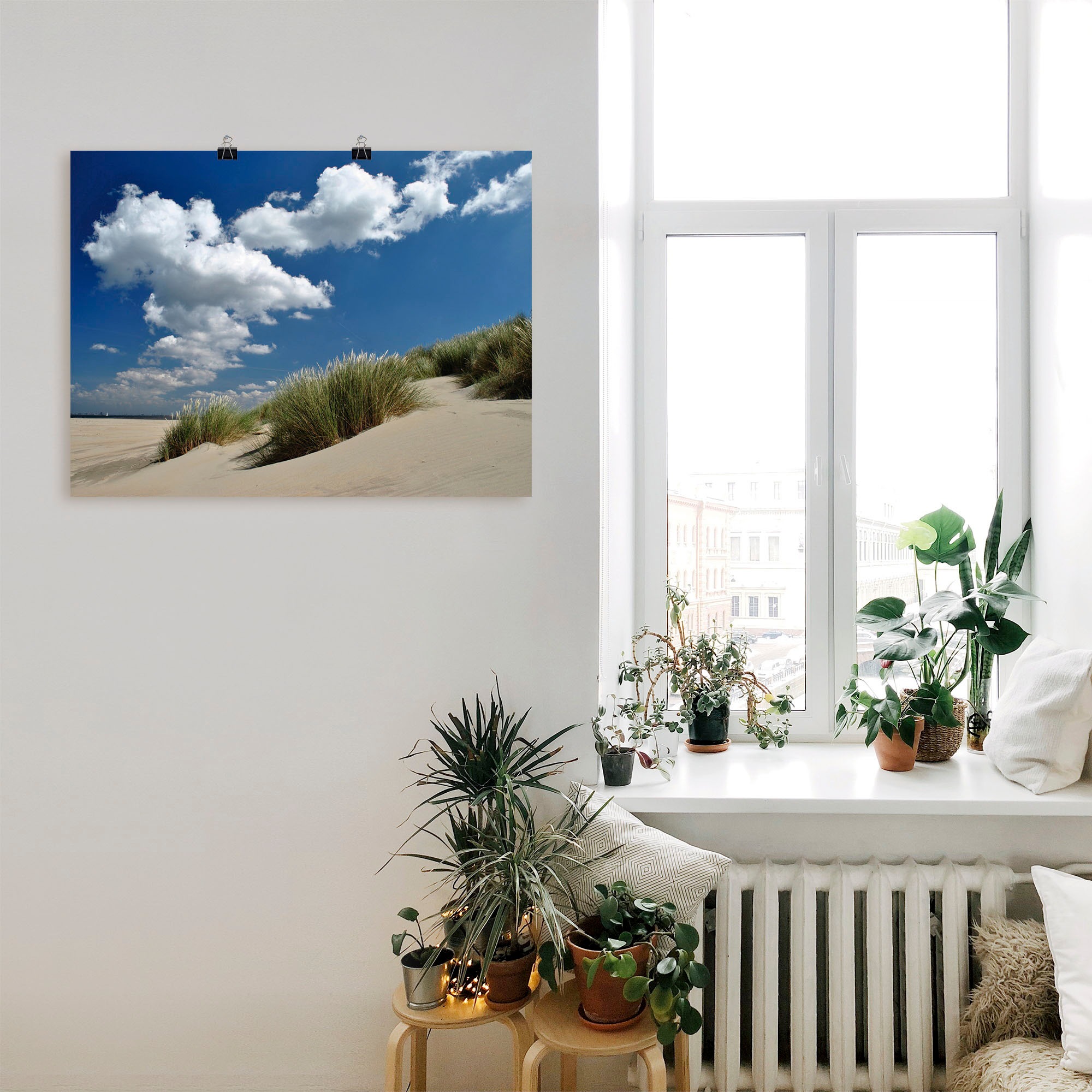 Artland Poster "Himmel, Dünen und Meer", Strand, (1 St.), als Leinwandbild, günstig online kaufen