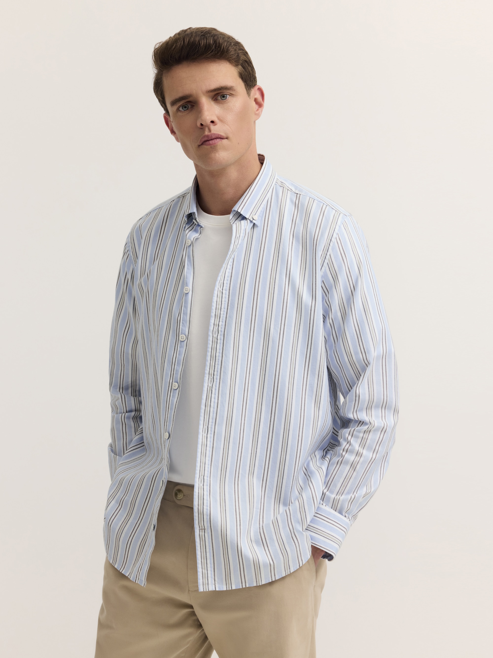 bugatti "Modern Fit" Modern Fit Oxford Gestreift Button-Down