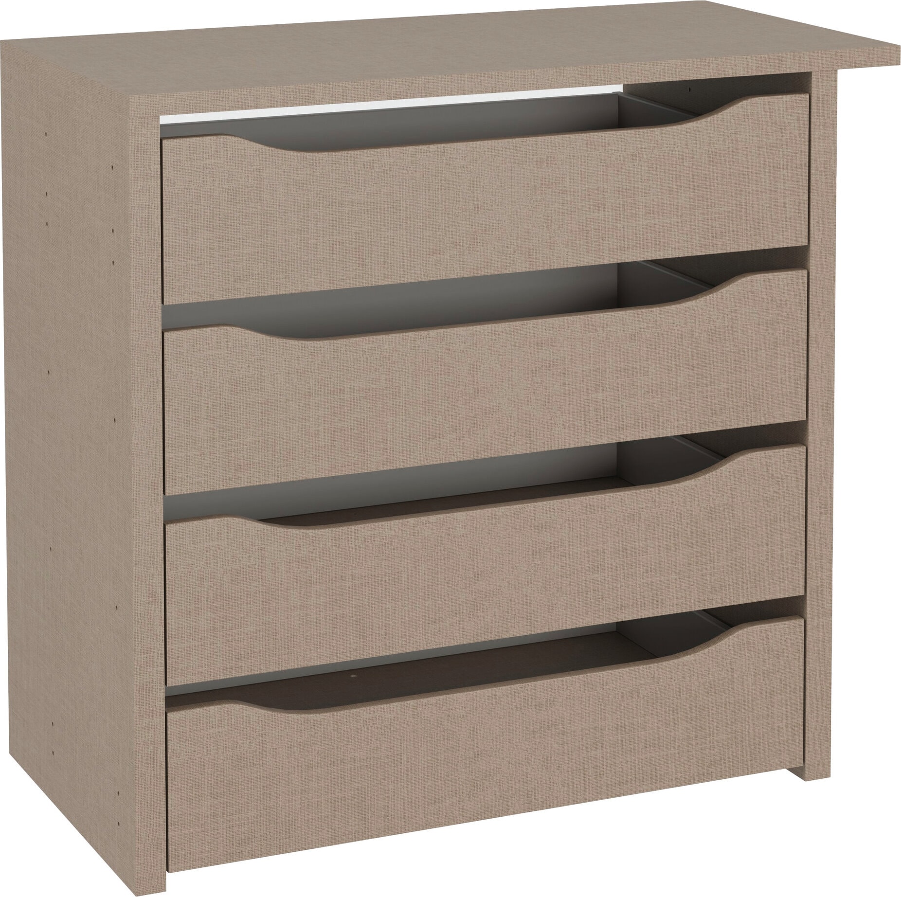 rauch Schubladeneinsatz "Zubehör für Rauch-Schränke Garderobe Kleiderschrank Schrank" mit 4 Schubladen, Breite 88 cm, Tiefe 45 cm, MADE IN GERMANY