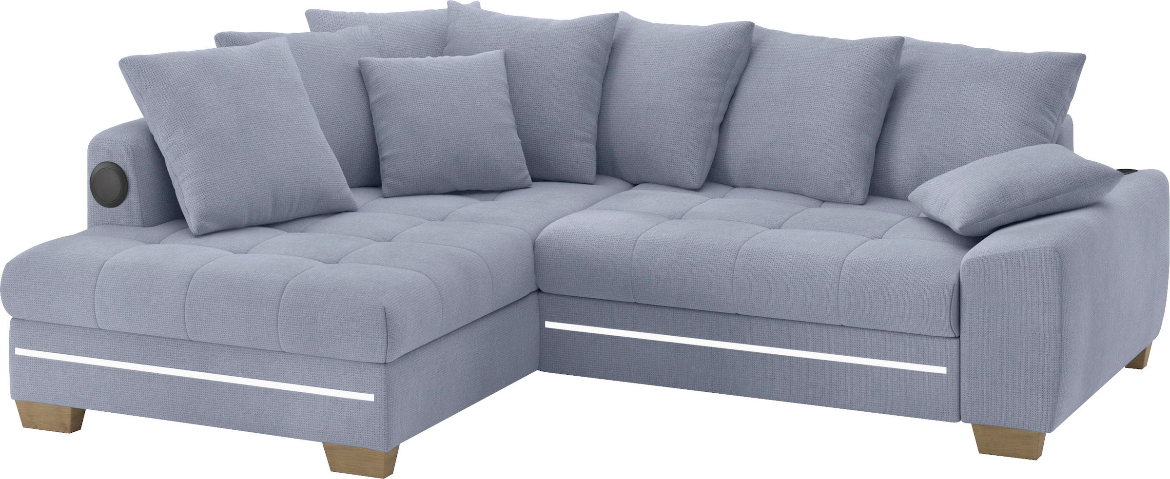 Ecksofa »Nikita II, L-Form«, mit Kaltschaum, RGB-LED, Soundsystem, wahlweise mit Bett,...