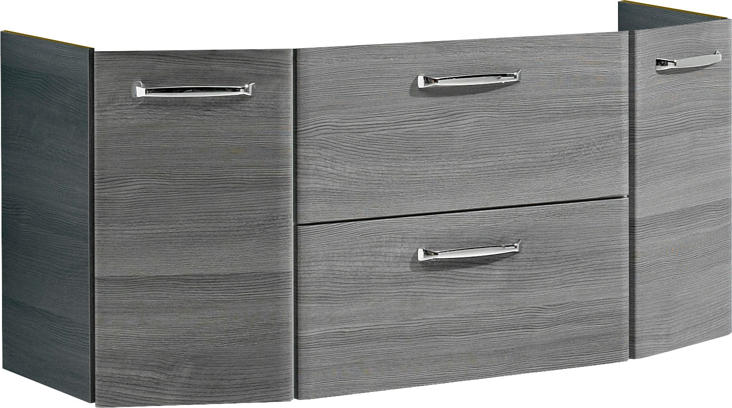 Saphir Waschtisch »Quickset Waschplatz, Mineralmarmor-Waschtisch, 112 cm breit, 2 Türen«, Unterschrank mit Waschbecken, inkl. Türdämpfer, Griffe Chrom Glanz