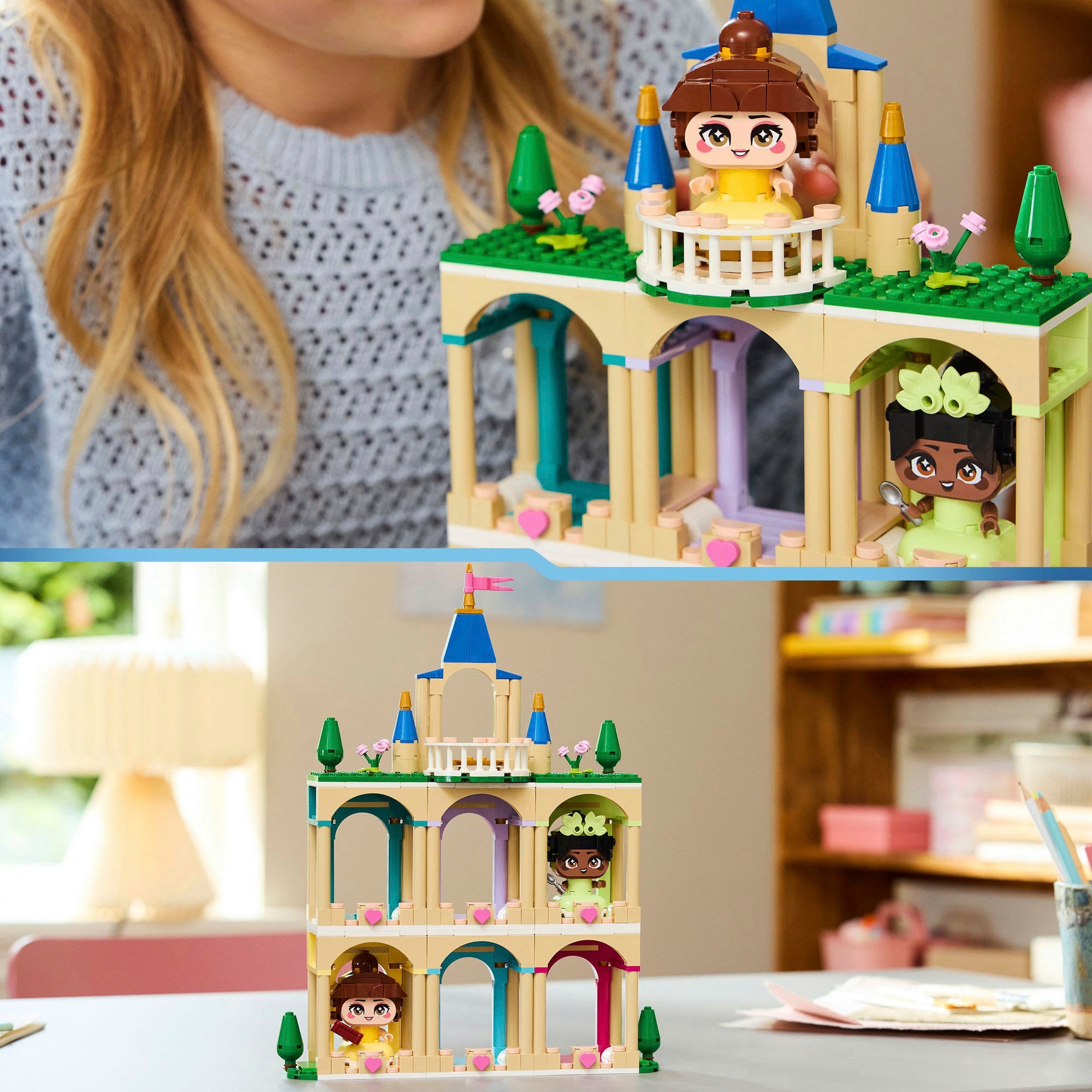 LEGO® Konstruktionsspielsteine »Die Mini-Prinzessinnen Belle und Tiana mit ihrem Schloss (43291)« LEGO Disney Princess; Made in Europe