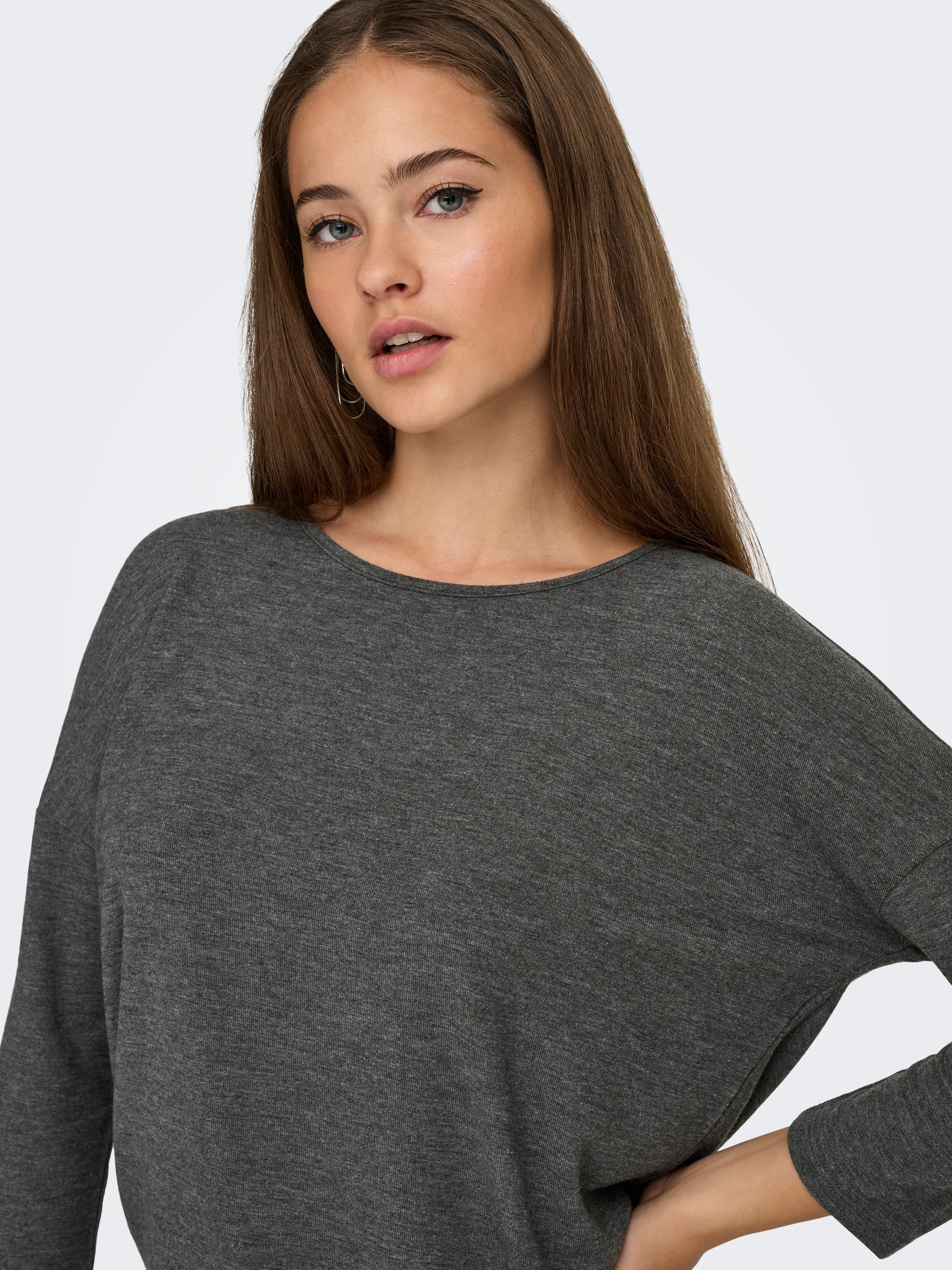 Thumbnail - ONLY 3/4-Arm-Shirt "ONLGLAMOUR 3/4 TOP JRS NOOS" in lässiger Oversize-Form