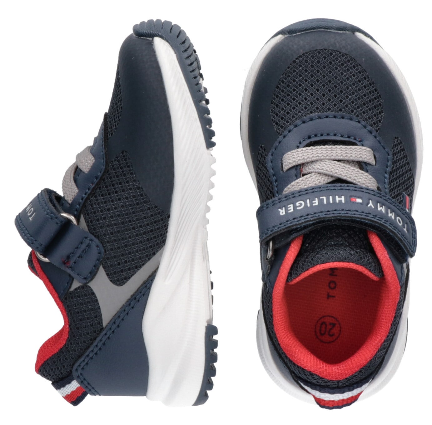 Tommy Hilfiger Sneaker, Freizeitschuh, Halbschuh, Schnürschuh mit Gummizug und Klettverschluss