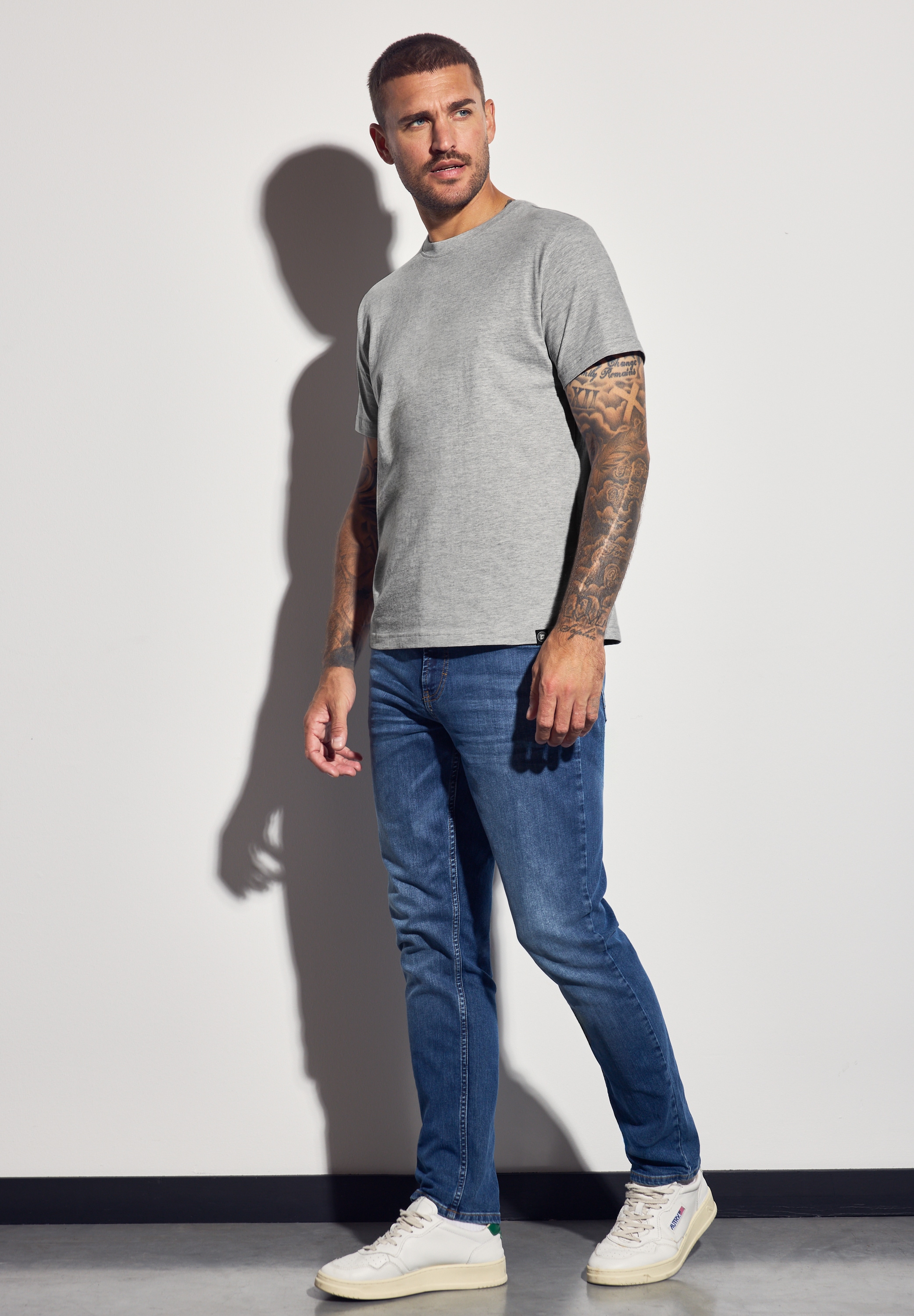 STREET ONE MEN T-Shirt, aus reiner Baumwolle