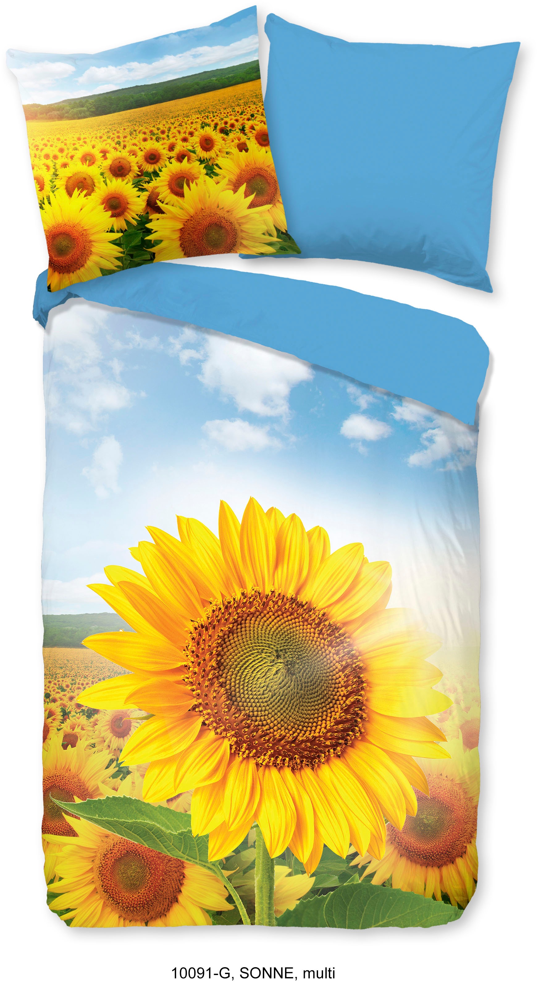 good morning Wendebettwäsche "Sonne" 2 Stk. Baumwolle, 2 Teilig, Reißversch günstig online kaufen