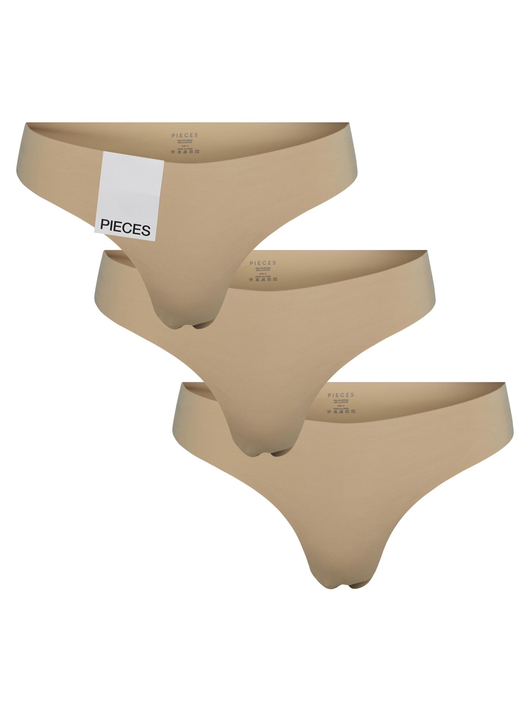 pieces Slip »PCNAMEE THONG 3-PACK NOOS«, (Packung, 3 St.)