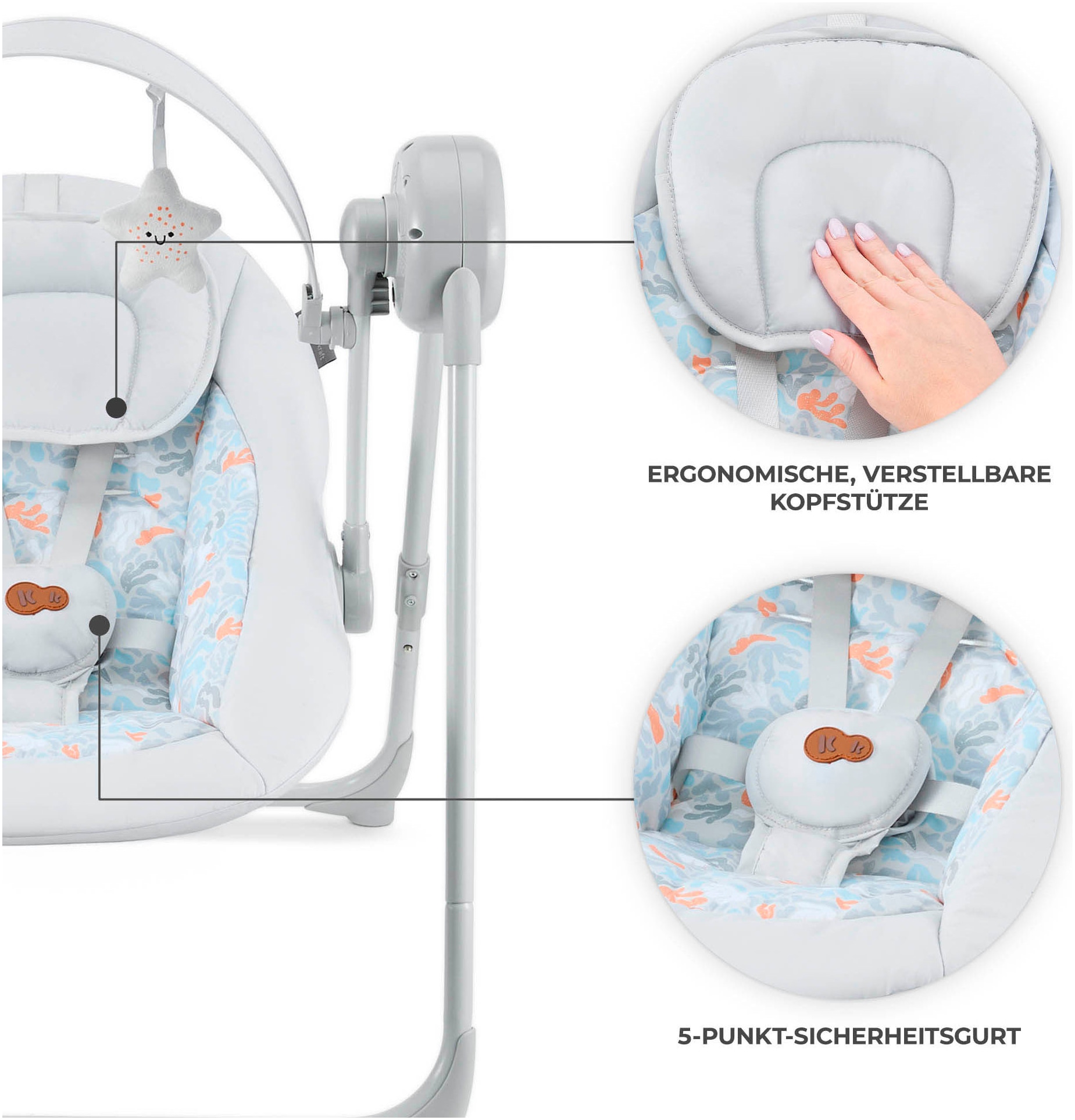 Kinderkraft Babywippe »Swingee«, mit Soundeffekt