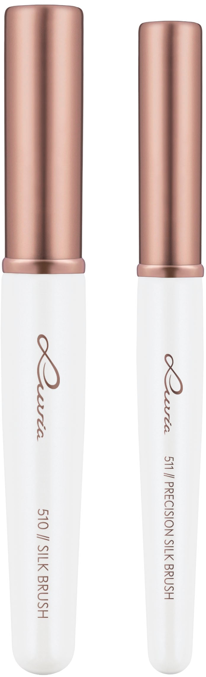Luvia Cosmetics Kosmetikpinsel-Set »Silk Brush Duo Elegance« Für makelloses Make-up ohne schmutzige Hände.
