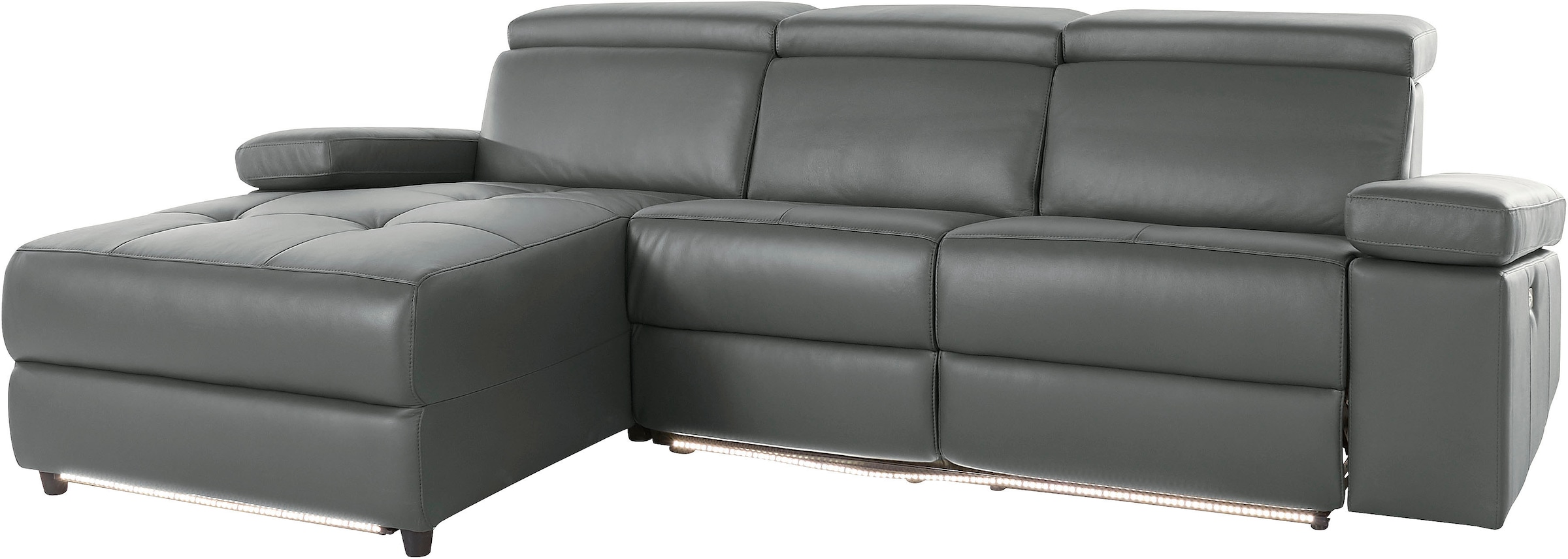 Places of Style Ecksofa »Kilado, L-Form,«, mit Relaxfunktion, verstellbarer Armlehne, Kopfteilverstellung