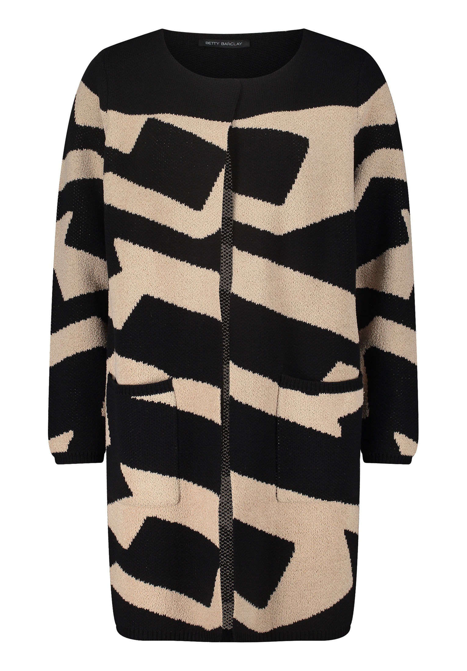 Betty Barclay Strickjacke "Damen Strickmantel mit Jacquard", 1 Stk. Materia günstig online kaufen