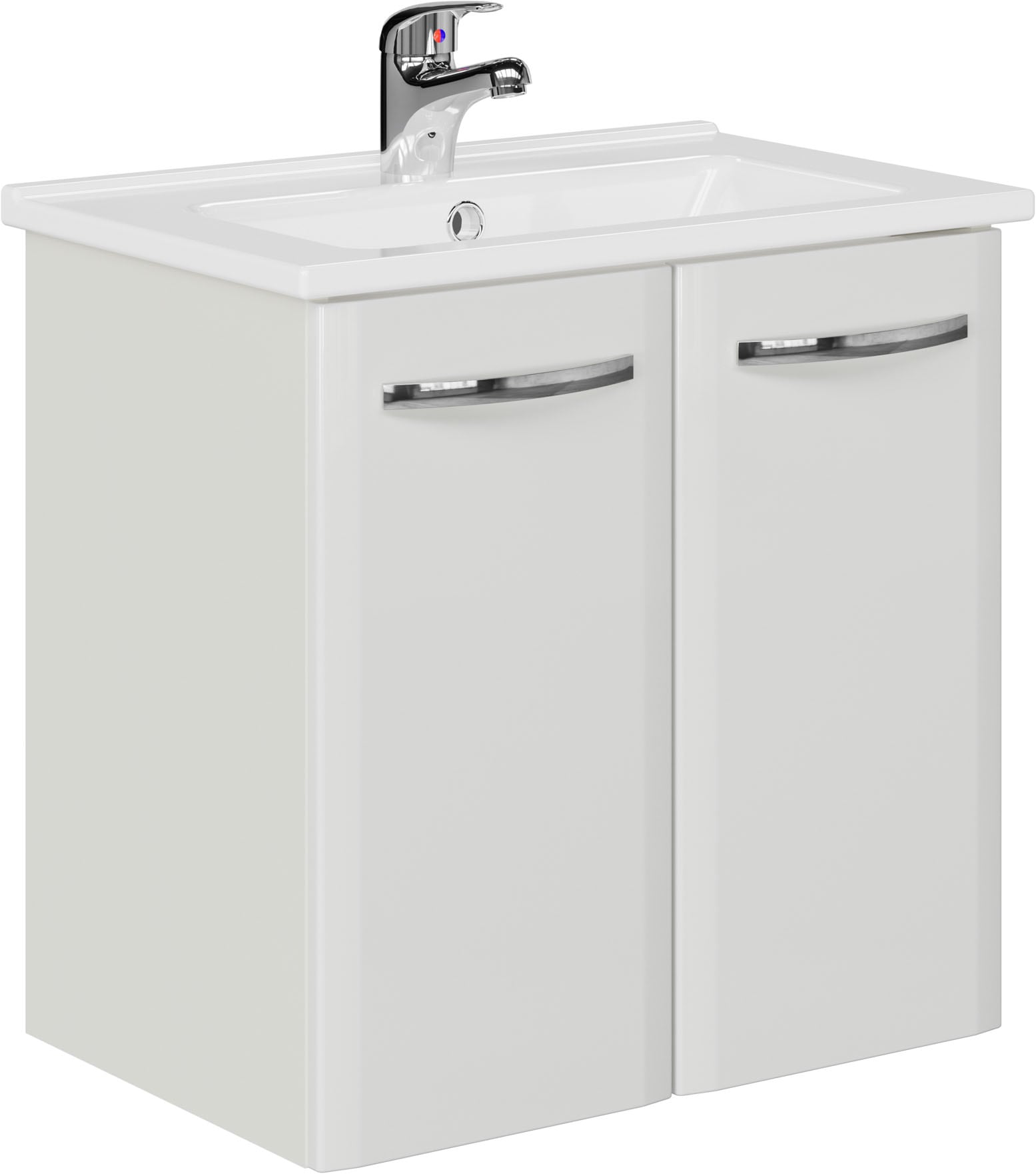 Saphir Waschtisch "Quickset 326, mit Keramikbecken, 55cm breit" 2 Stk. tlg.