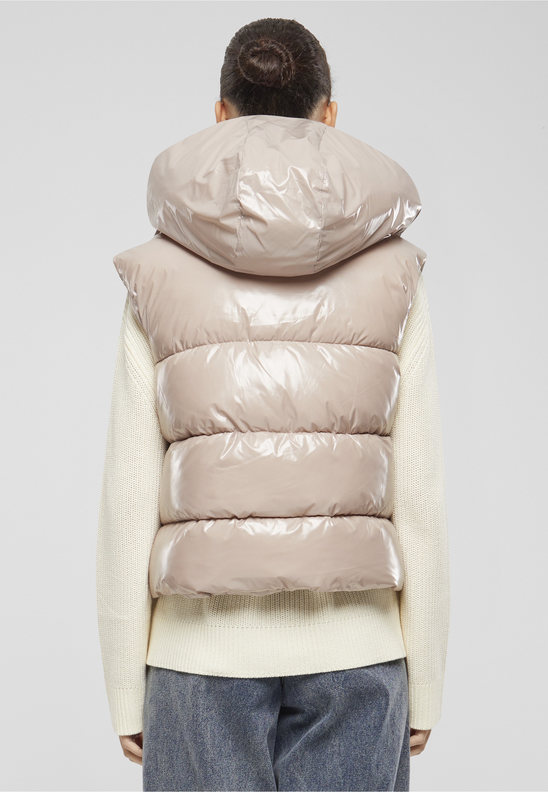 URBAN CLASSICS Steppweste »Urban Classics Ladies Recycled Shiny Puffer Vest with Hood«