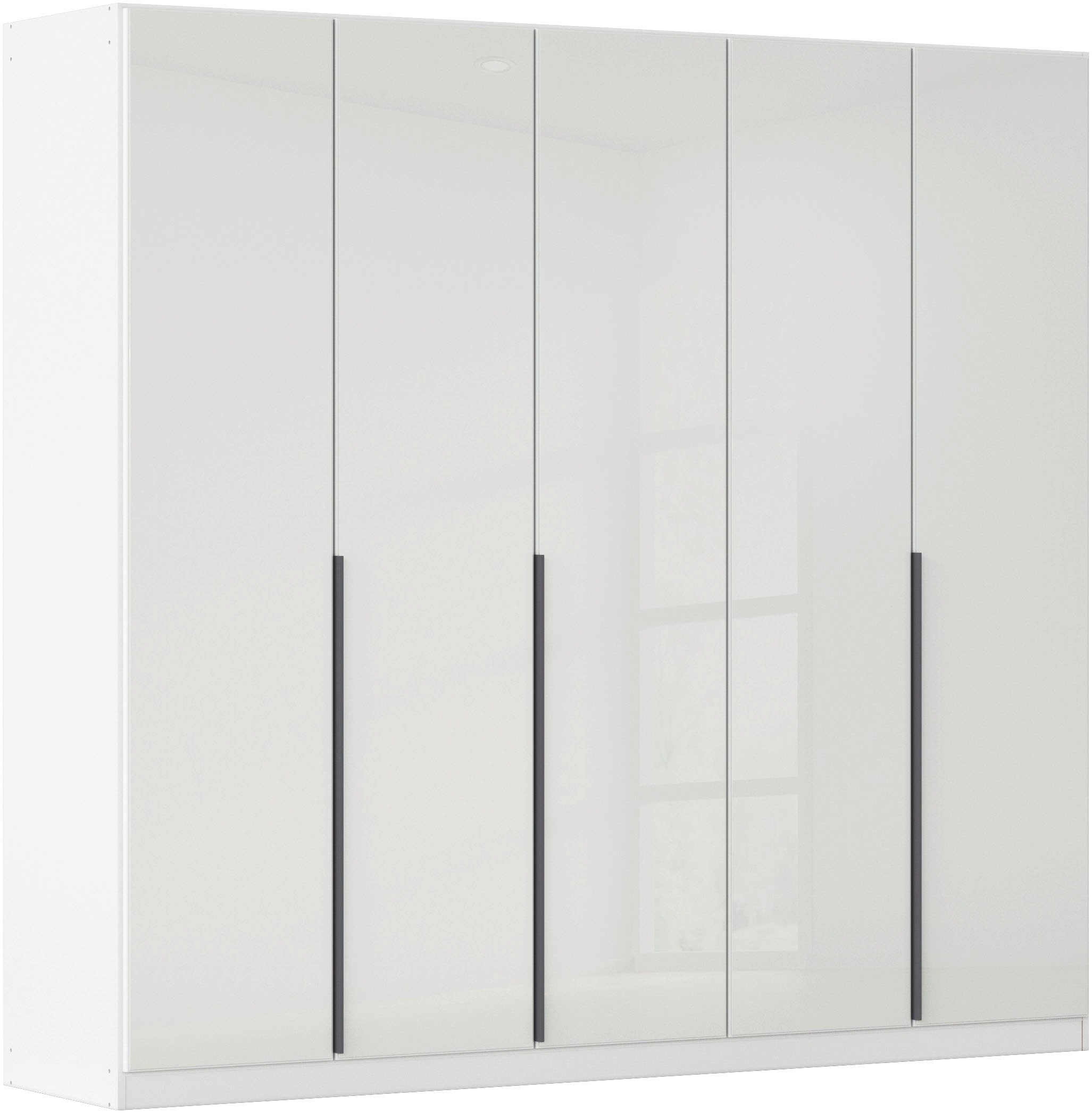 OTTO home Drehtürenschrank "Kleiderschrank Kleiderschränke Schrank Garderobe AGORDO mit Glasfront" in zwei Griff-Farben, Breiten 91-405 cm, durchdachte Innenausstattung, in 8 Breiten und 2 Höhen MADE IN GERMANY
