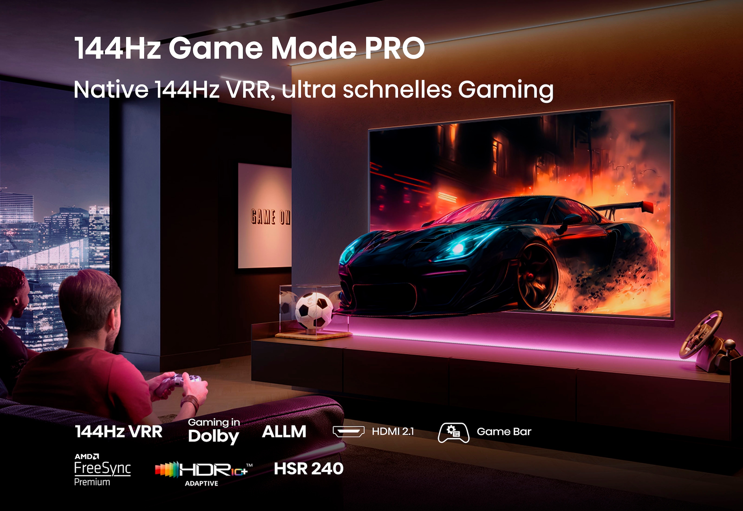 Hisense QLED-Fernseher »75E77Q PRO«, 4K Ultra HD, Smart-TV, 4K UHD QLED
