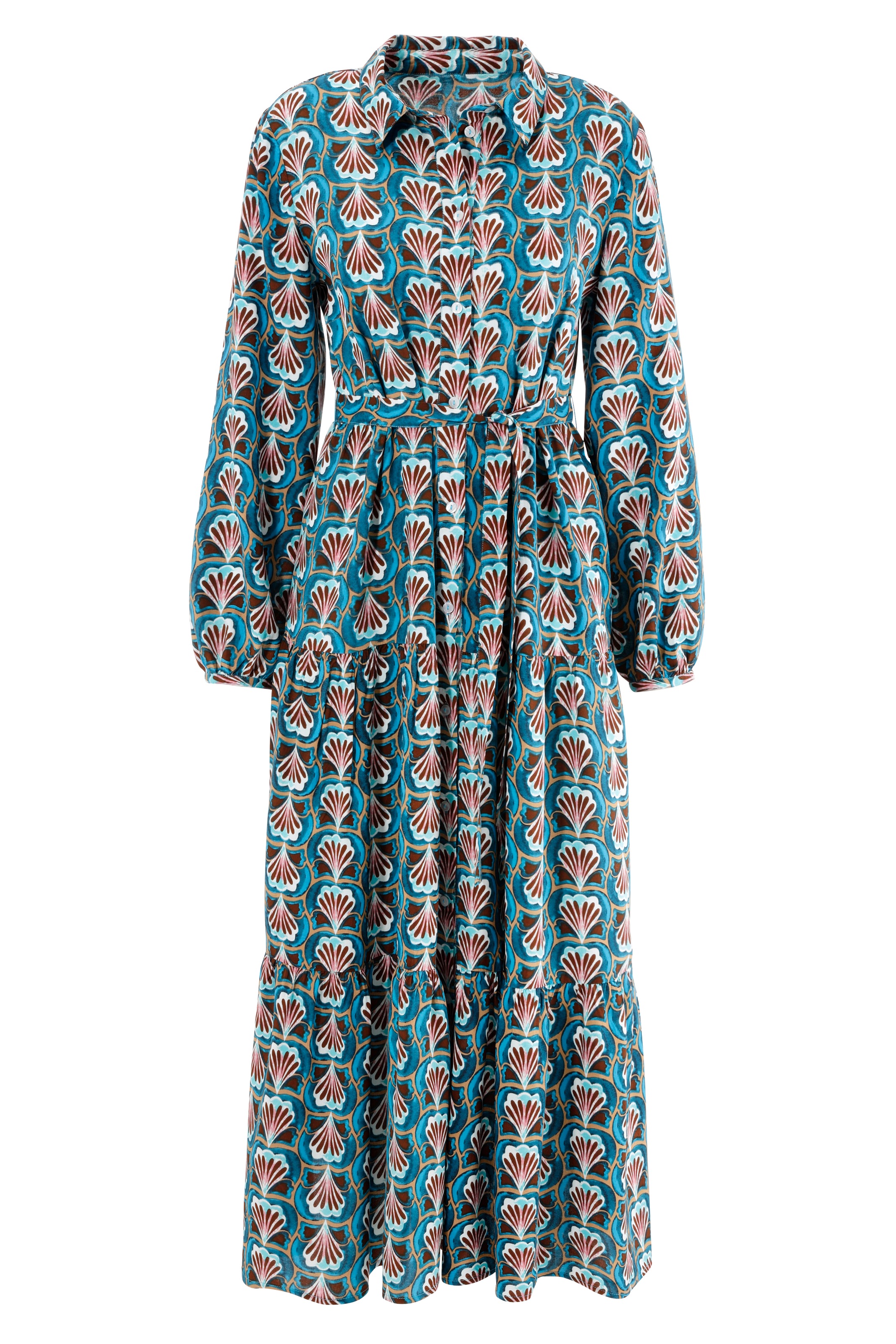 Aniston CASUAL Maxikleid, (mit abnehmbarem Bindegürtel), mit Muscheln verzierter,... kaufen