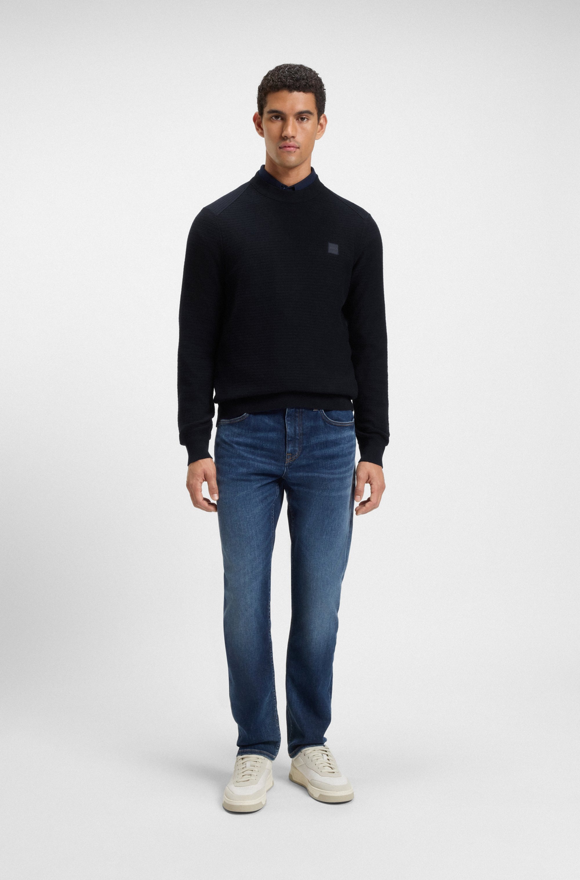 BOSS ORANGE Strickpullover »Anion«, mit BOSS-Badge
