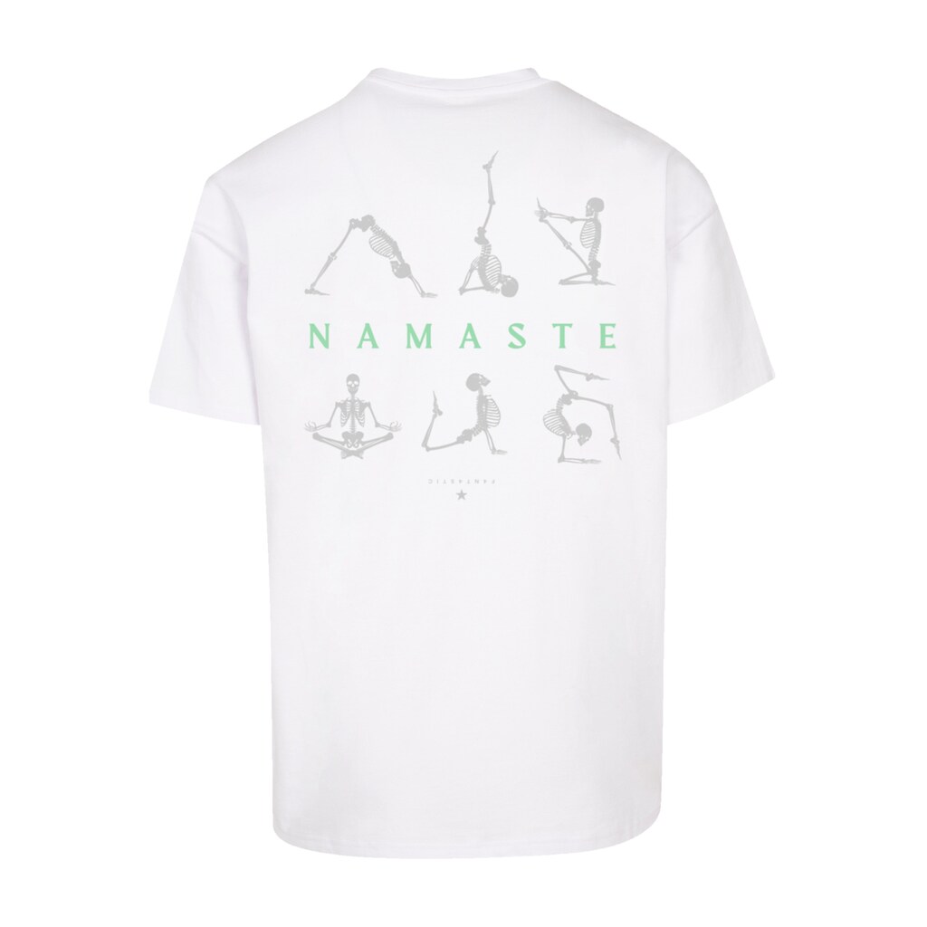 F4NT4STIC T-Shirt »Namaste Yoga Skelett Halloween«