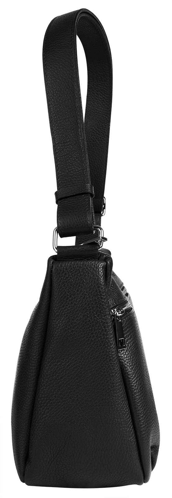 Shopper SAMANTHA LOOK, Damen, Gr. B/H/T: 29cm x 22cm x 13cm onesize, schwarz, Leder, leicht glänzend, unifarben, Taschen Shopper, echt Leder, Made in Italy 3