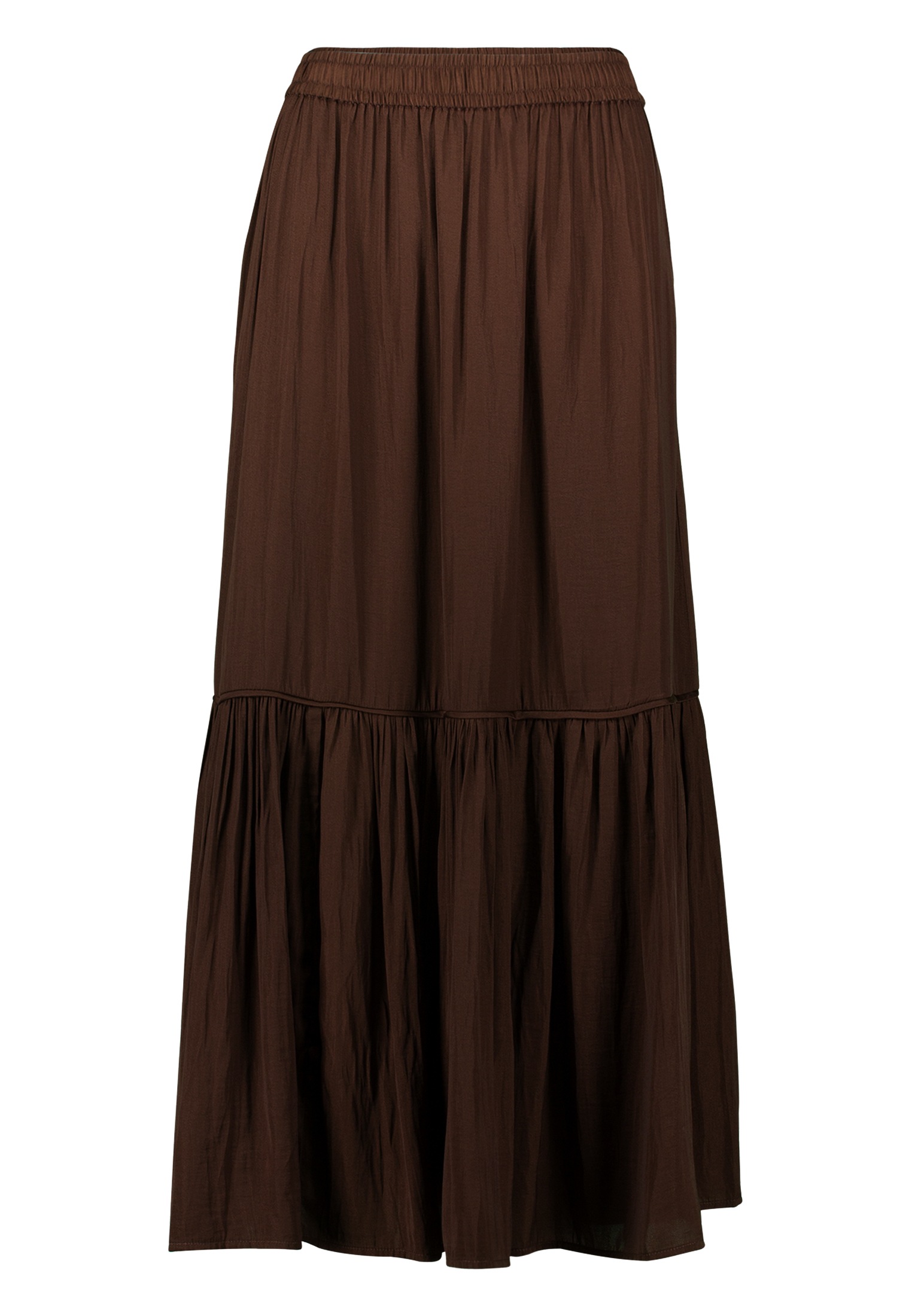 Zero Midirock "Damen Satinrock mit Volants" Volant günstig online kaufen