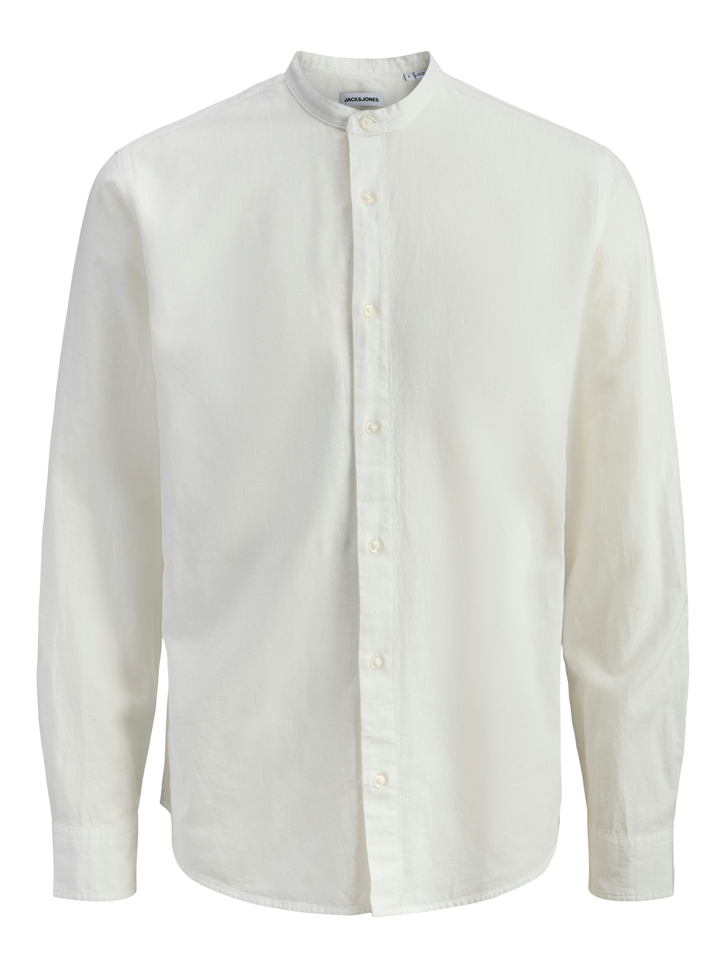 Jack & Jones Langarmhemd "JJEBREEZE LINEN BLEND BAND SHIRT L/S SN" mit Steh günstig online kaufen