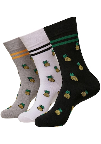 MisterTee Basicsocken »MisterTee Unisex Recycled Yarn Pineapple Socks 3-Pack«, (1 Paar)