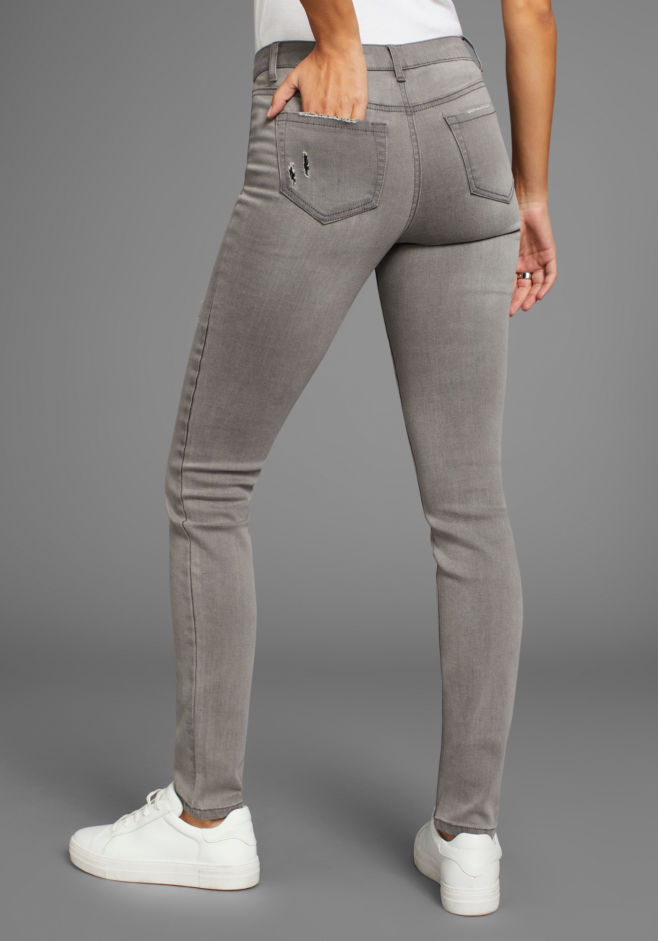 Arizona Skinny-fit-Jeans Ultra-Stretch Mid Waist günstig online kaufen