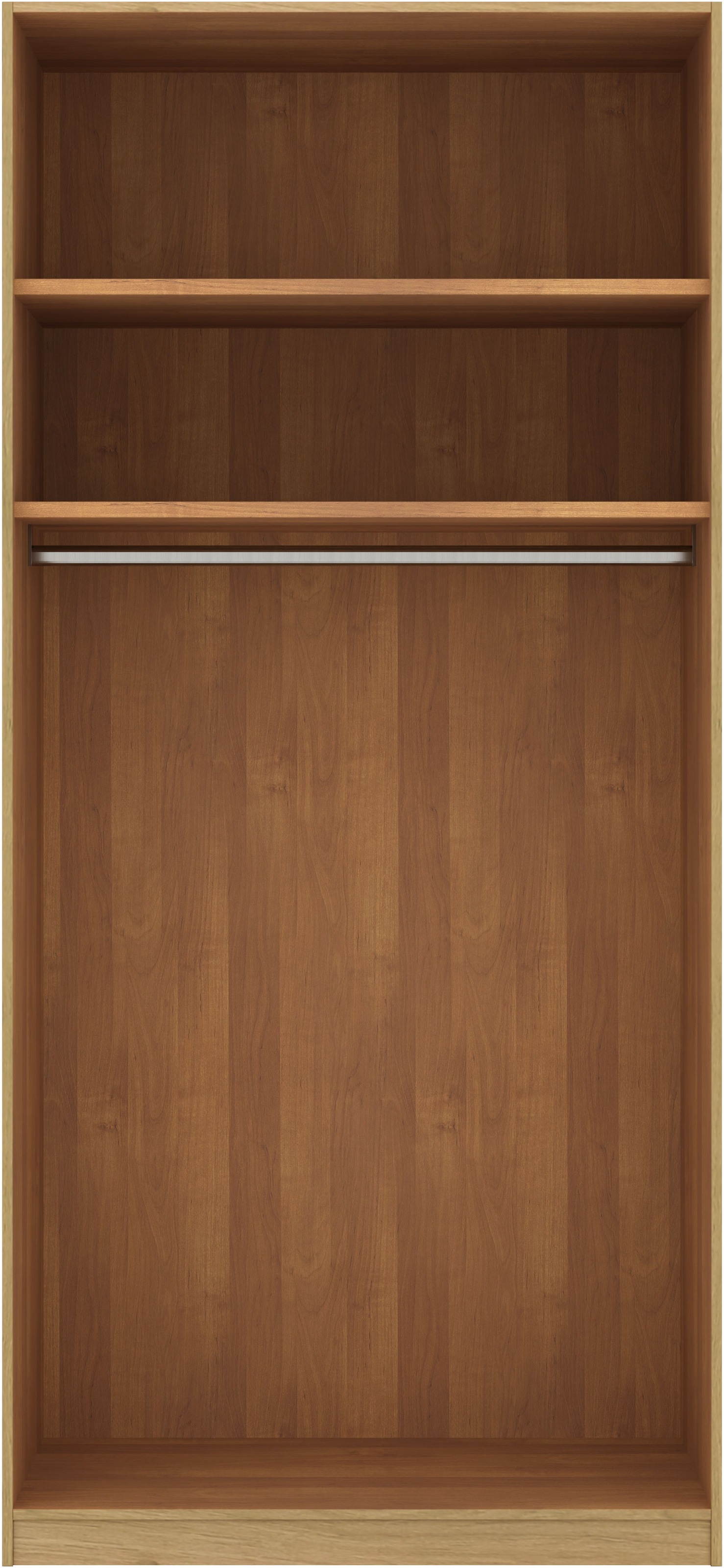 Musterring Drehtürenschrank »Savona, Kleiderschrank, Schrank, Garderobe, teilmassiv Eiche«, (mit Türdämpfern, in 5 Breiten & 2 Höhen, extra Böden, MADE IN GERMANY), Türen in Bianco-Eiche massiv, mit Querriegel, verschiedene Größen
