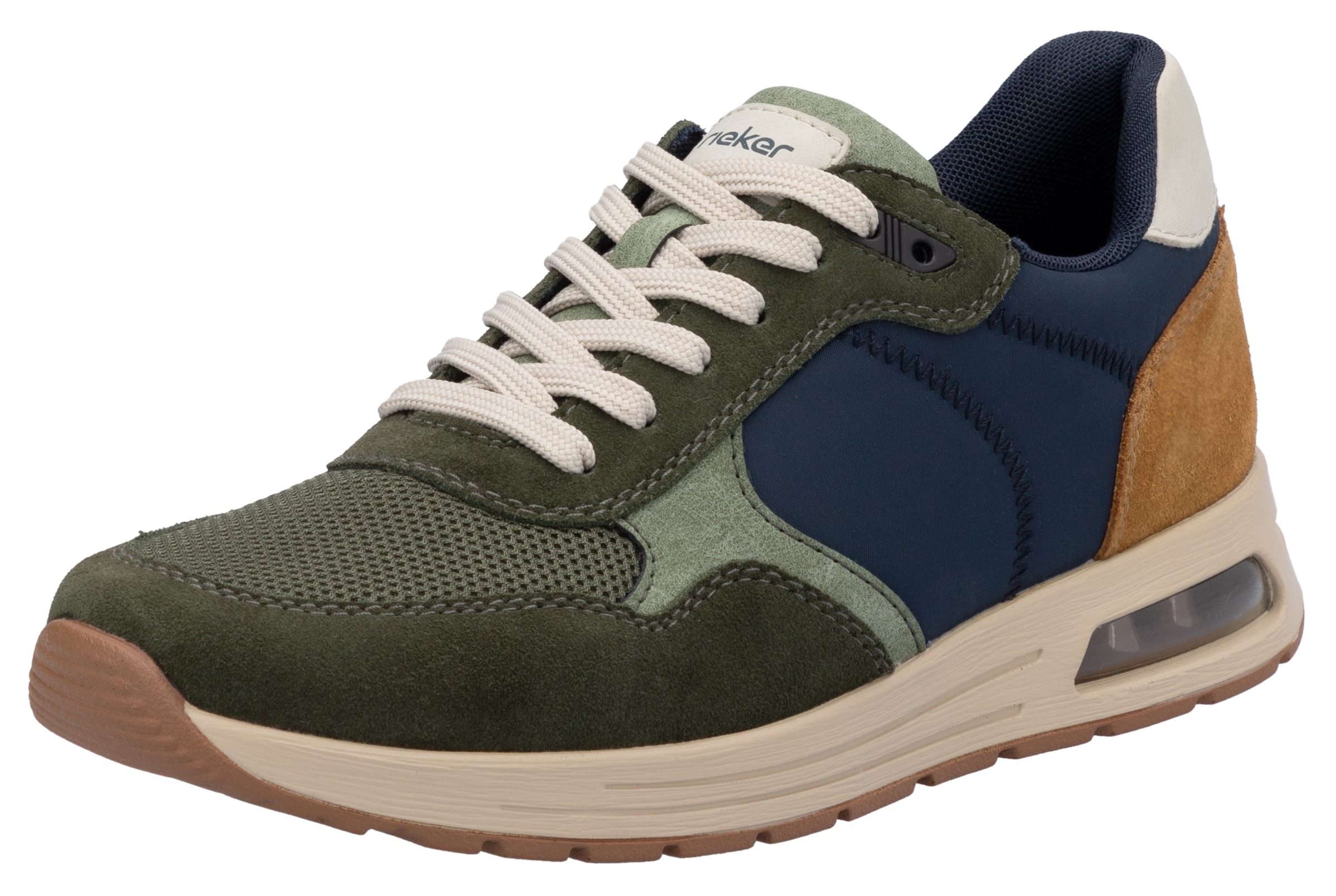 Rieker Sneaker, Schnürschuh, Halbschuh, Freizeitschuh mit gepolstertem Schaftrand