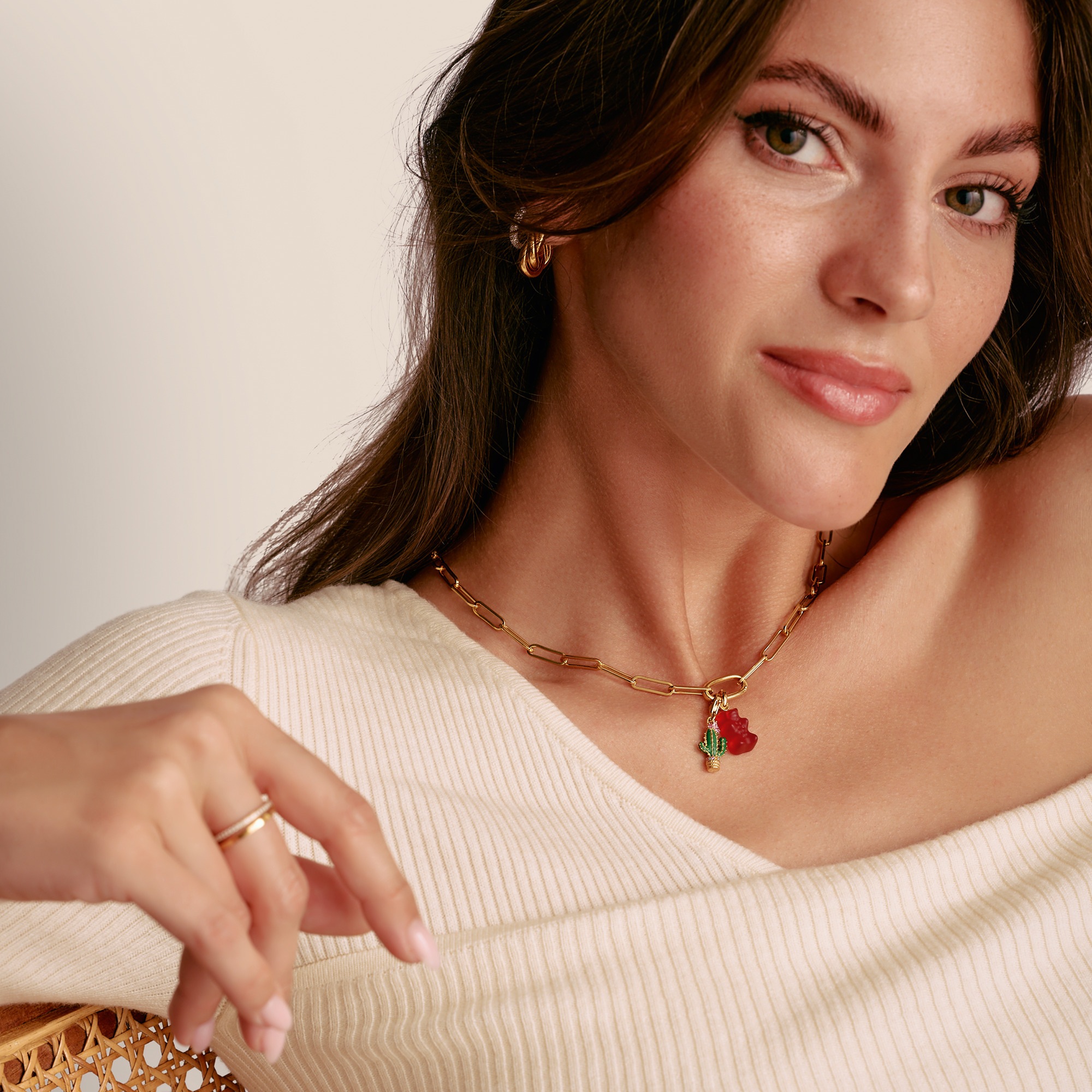 THOMAS SABO Charm-Einhänger »THOMAS SABO x HARIBO: Charm - Connect«, mit Kristallglas