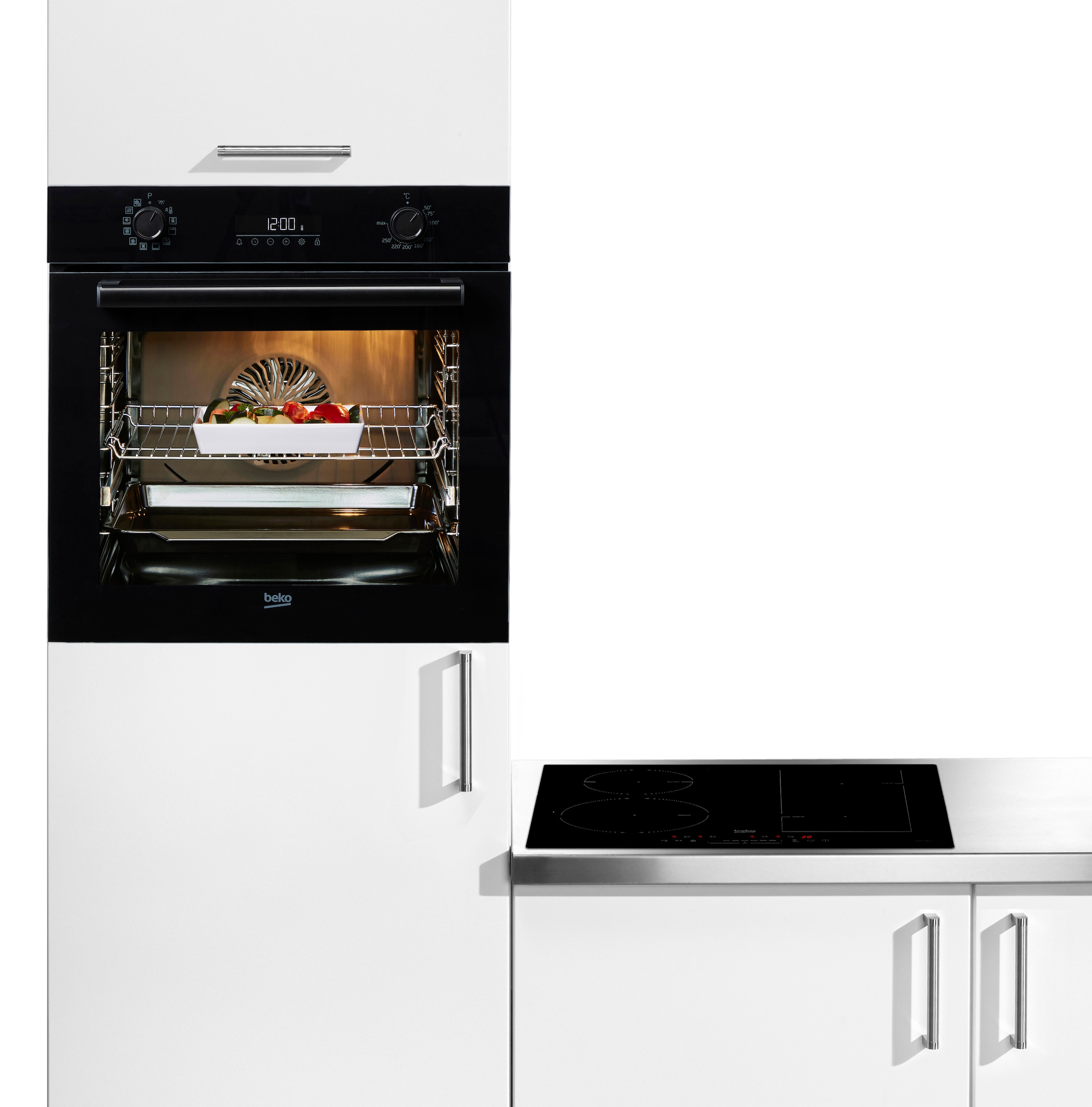 BEKO Backofen-Set »Elbe« mit 1-fach-Teleskopauszug Set, 2 Stk. tlg. Mit AirFry knusprig frittieren im Ofen – ganz ohne zusätzliches Fett