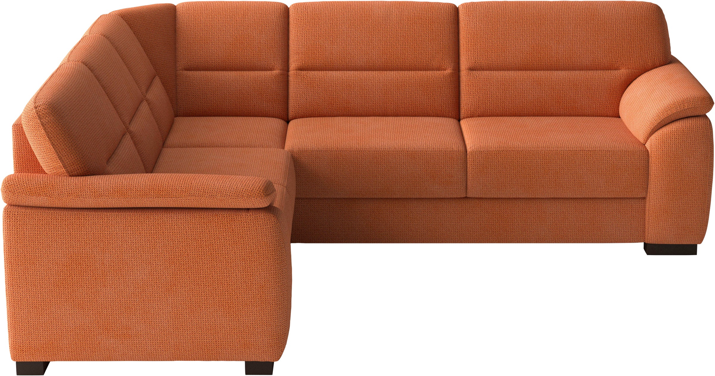 sit&more Ecksofa "Montego L-Form, B: 256 cm, große Stoffauswahl, Komfortsitzhöhe 46 cm" mit Schlaffunktion und Schubkasten mit Stauraum