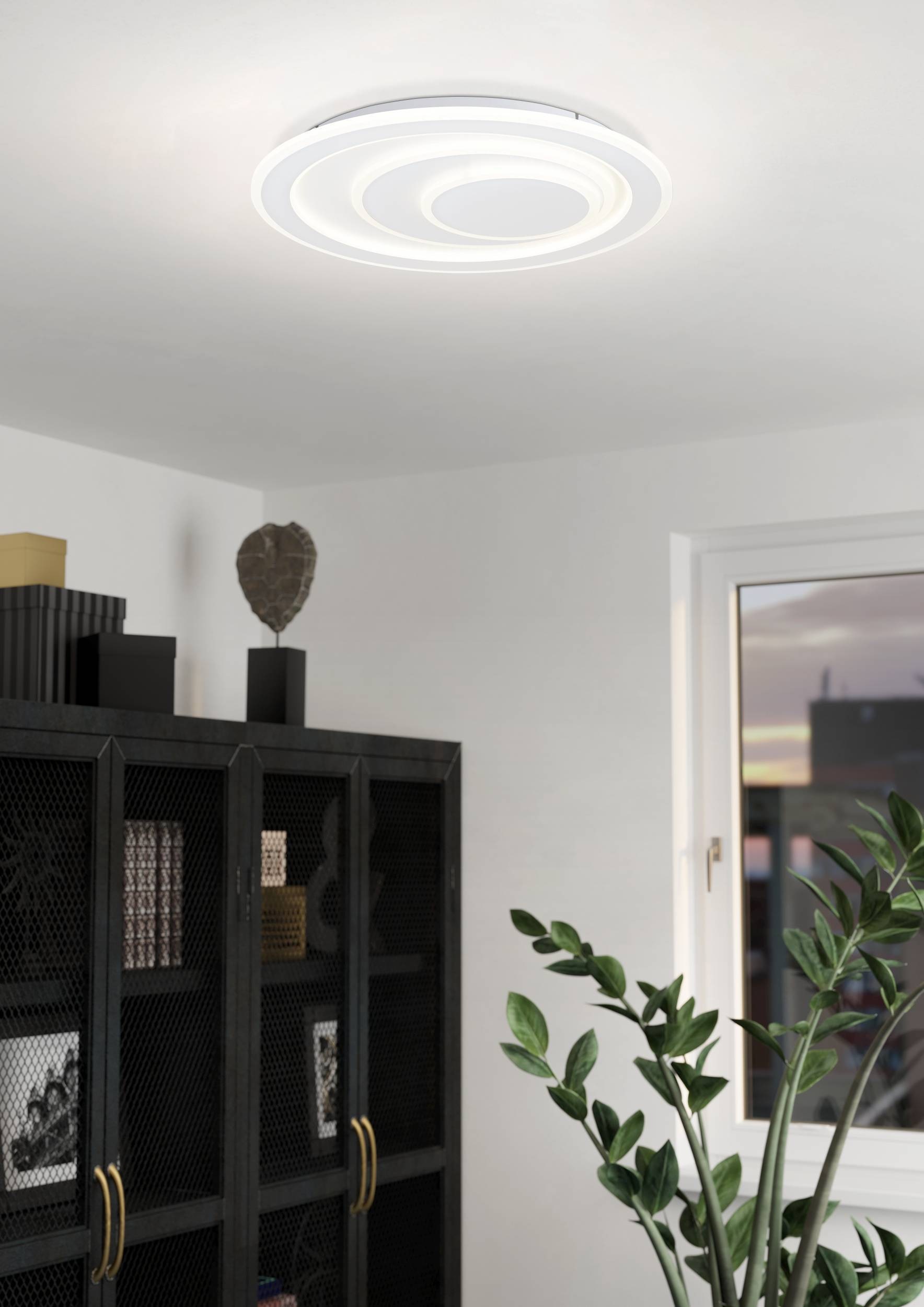 EGLO Deckenleuchte »Palagiano 1 Deckenlampe, Flurlampe aus Metall und Kunststoff, Lampe« LED-Modul 1 Stk. Neutralweiß Wand-/Deckenleuchte - H5 x Ø48 cm - weiß - 21W inkl.