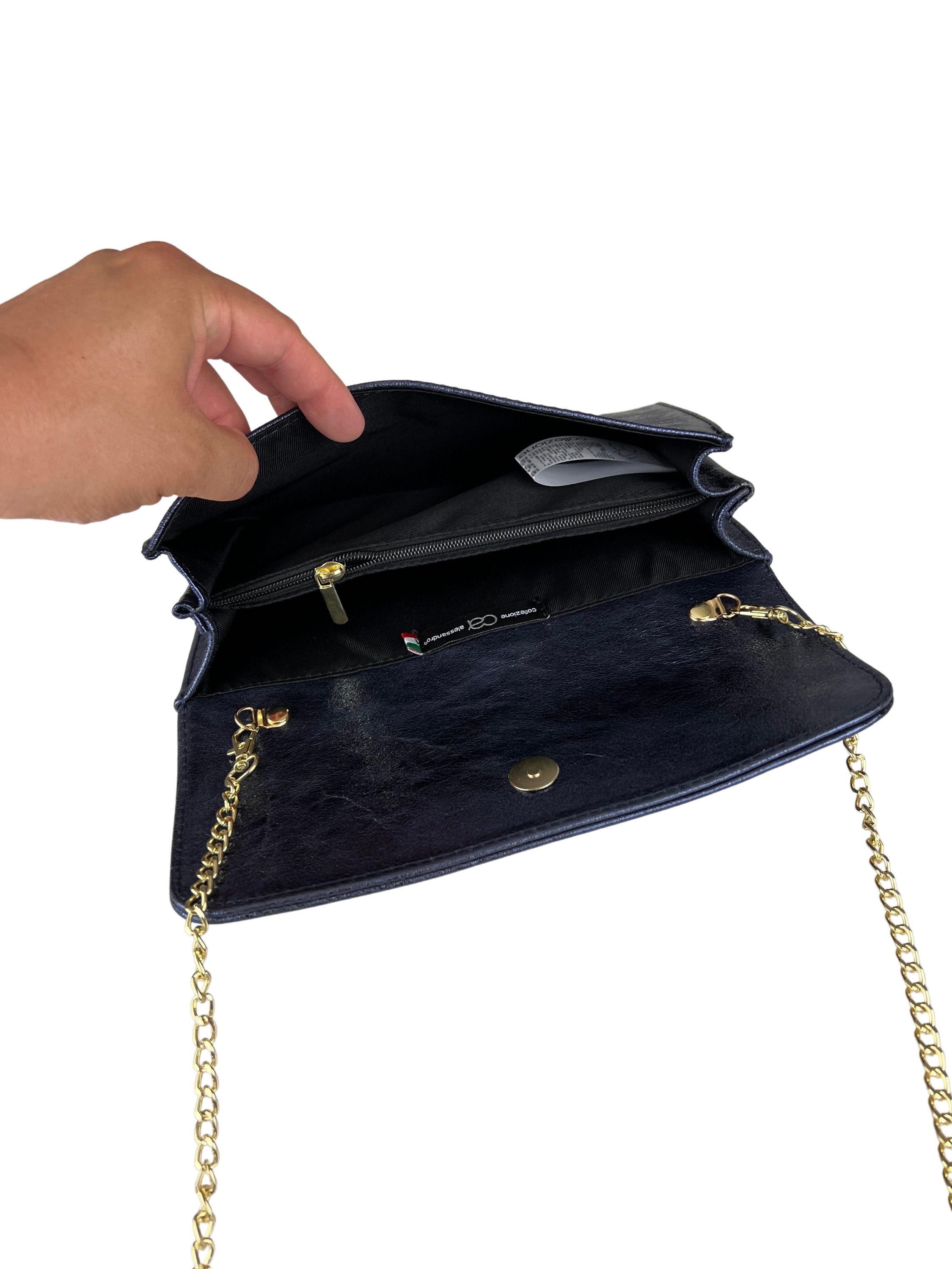 Thumbnail - COLLEZIONE ALESSANDRO Clutch "Eleganz" aus Leder, mit separaten Fächern