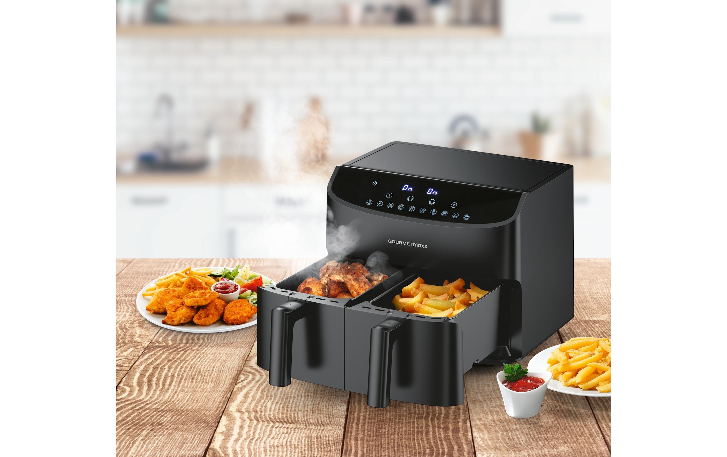 GOURMETmaxx Heißluftfritteuse »6 kg, Schwarz« 2400 W