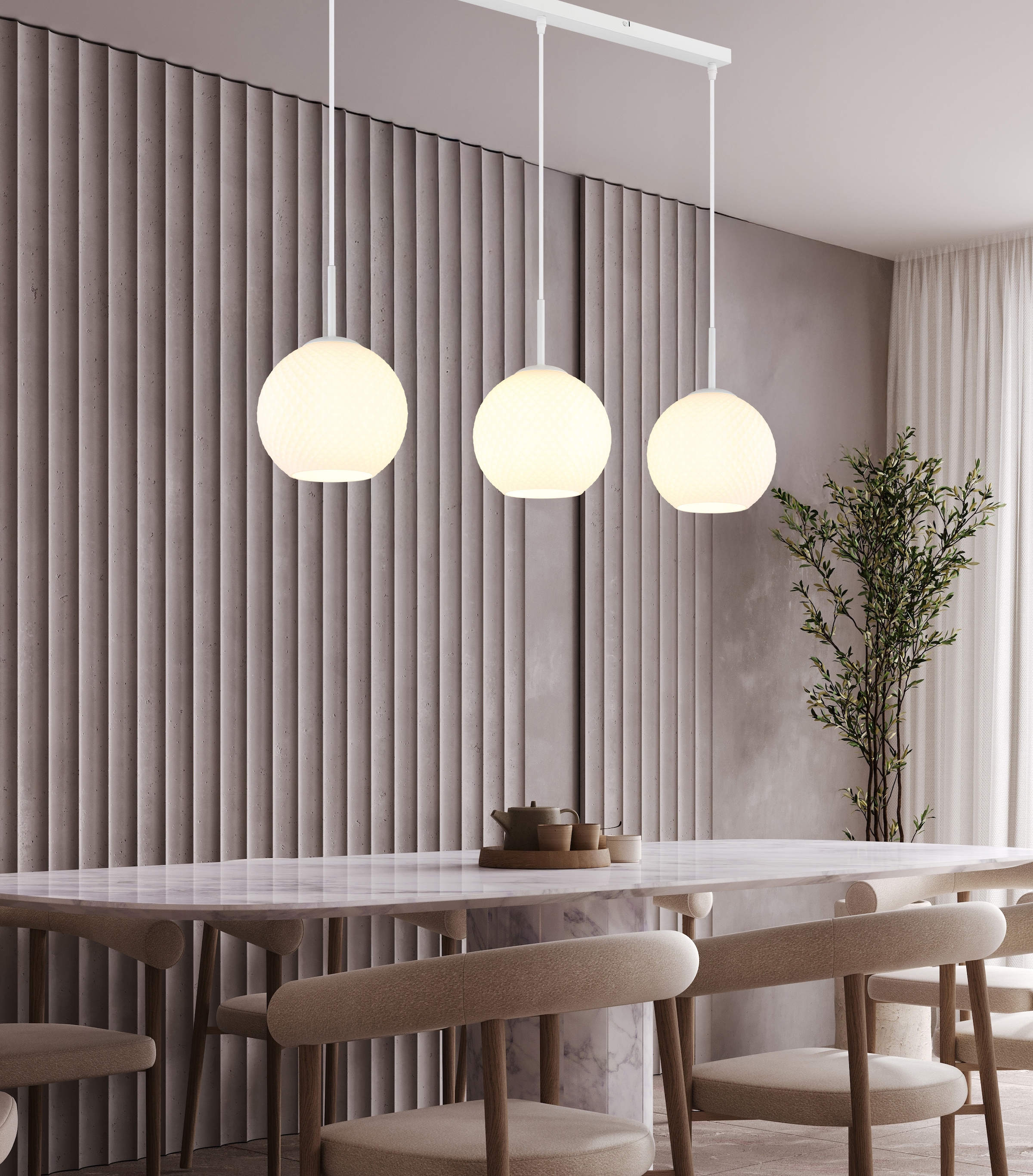 GLOBO LIGHTING Hängeleuchte »ANDRE« E27 1 Stk. Hängeleuchte mit Glaskugeln, elegant, höhenkürzbar & modern