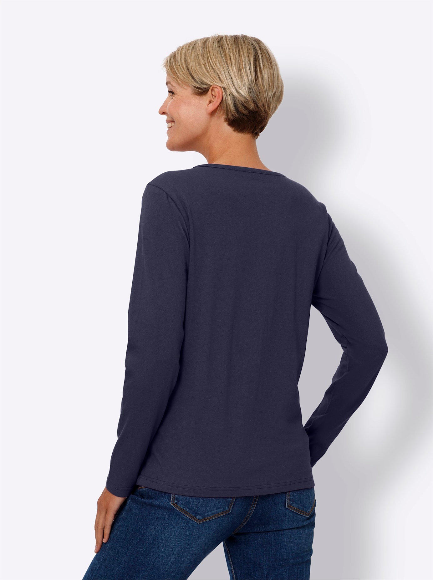 Classic Basics V-Shirt "Langarm-Shirt", (1 tlg.) günstig online kaufen
