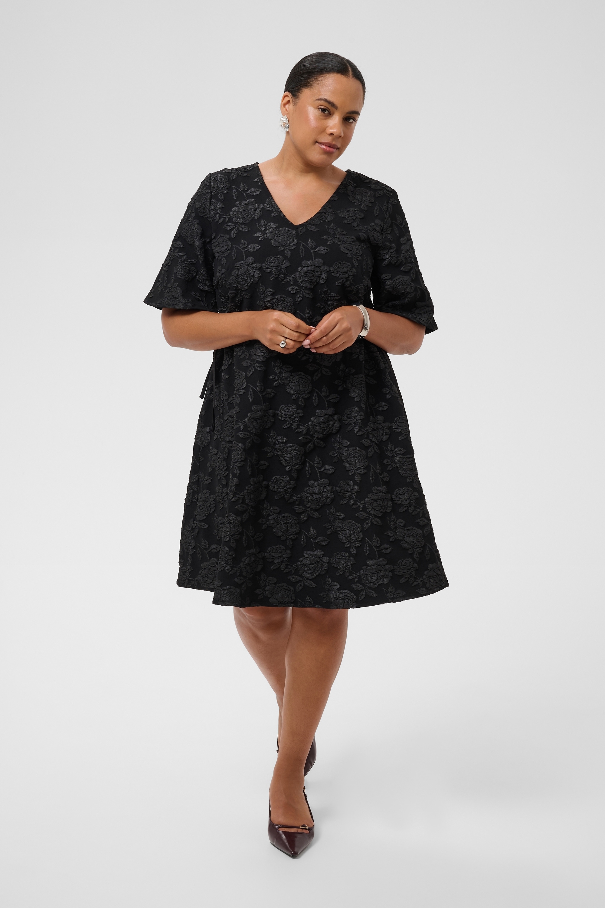 KAFFE Curve Midikleid »Damen Kleid KCcamina«
