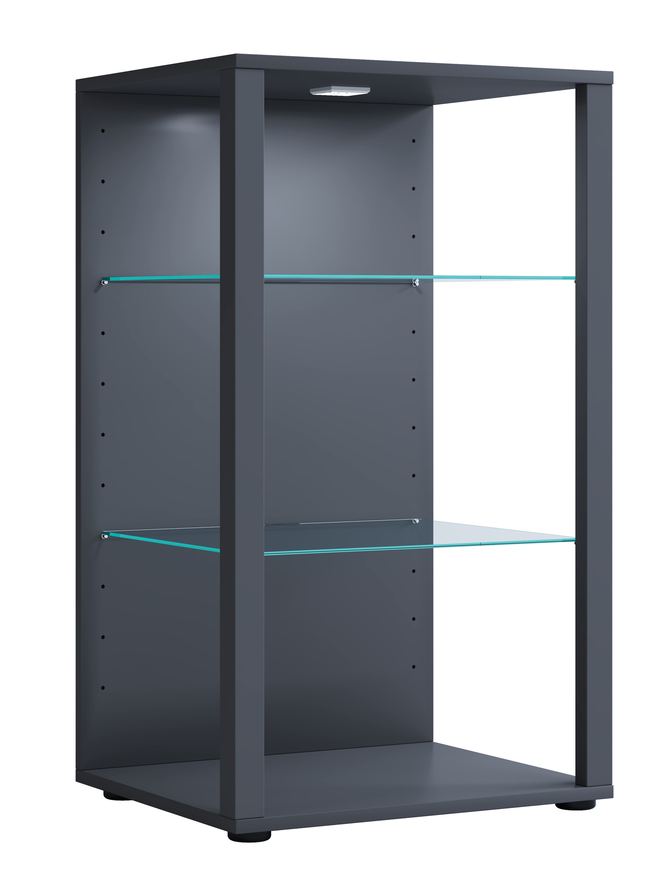 VCM Vitrine »VCM Glasvitrine stehend | Vitrine Glas mit ESG-Sicherheitsglas | Maße ca .H. 90 x B. 52 x T. 44 cm | Standvitrine Glas | Modern und platzsparend | Glas Vitrinenschrank ¿ Glasol XL«, (1 St.)