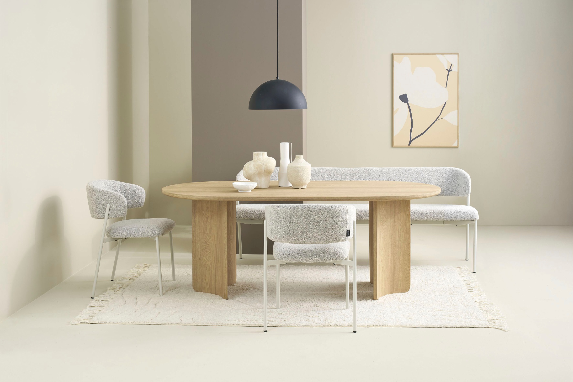 SCHÖNER WOHNEN-Kollektion Esszimmerstuhl »OSLO« (Set) 2 Stk.Bezug Bouclé, Untergestell Metall pulverbeschichtet